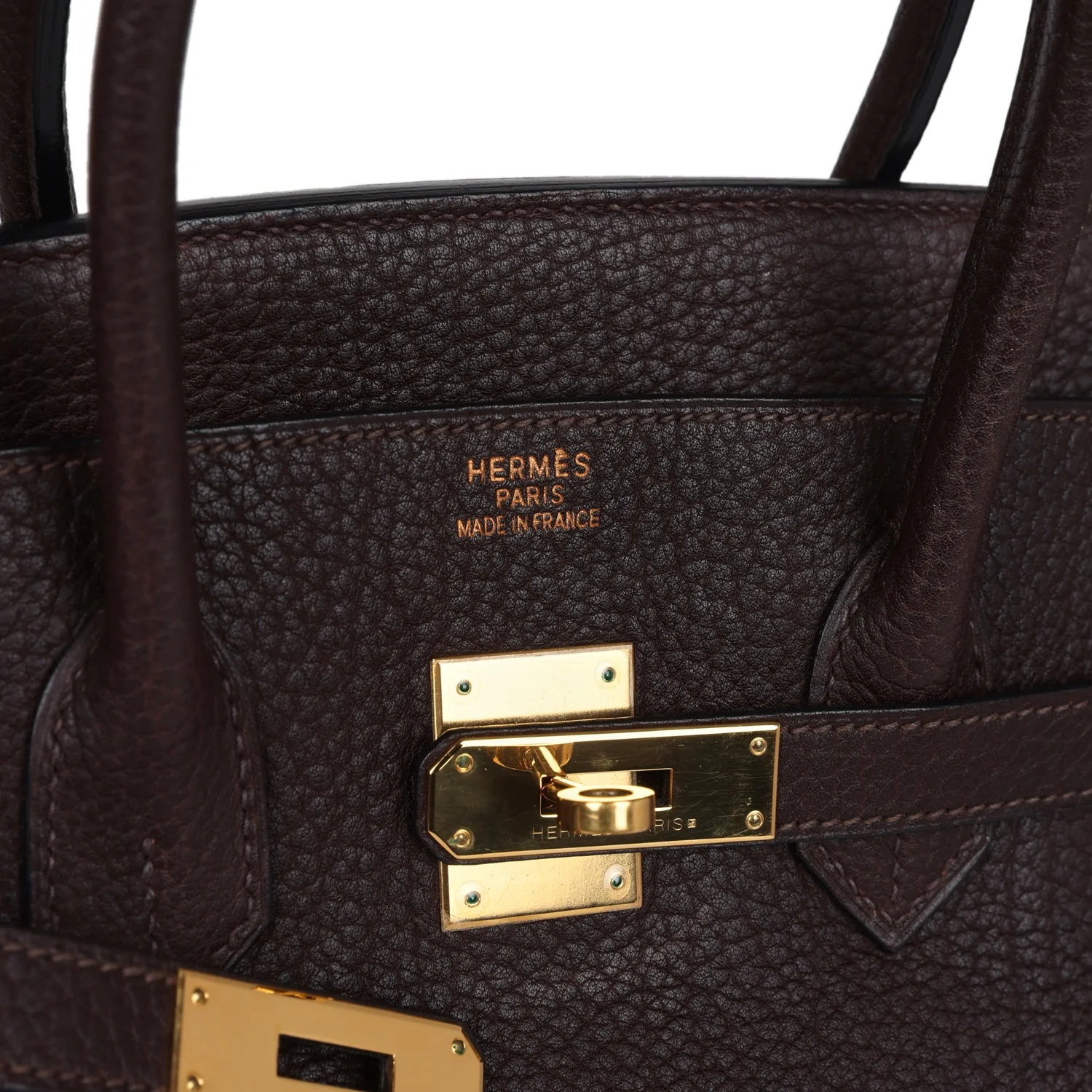 Replicate Hermes Birkin 35 Chocolat Fjord Gold Hardware(1:1 replica)