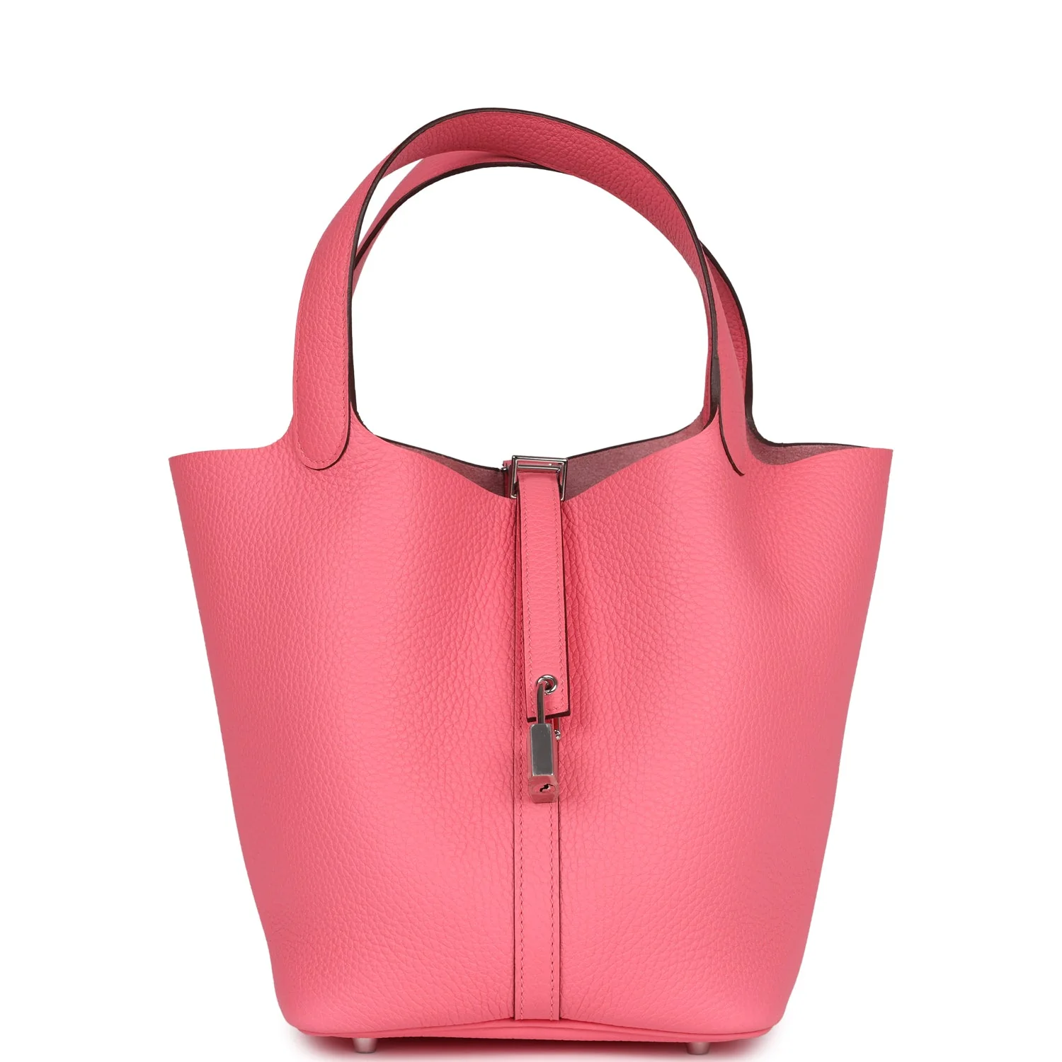 Replicate Hermes Picotin Lock 22 Rose Azalee Clemence Palladium Hardware(1:1 replica)