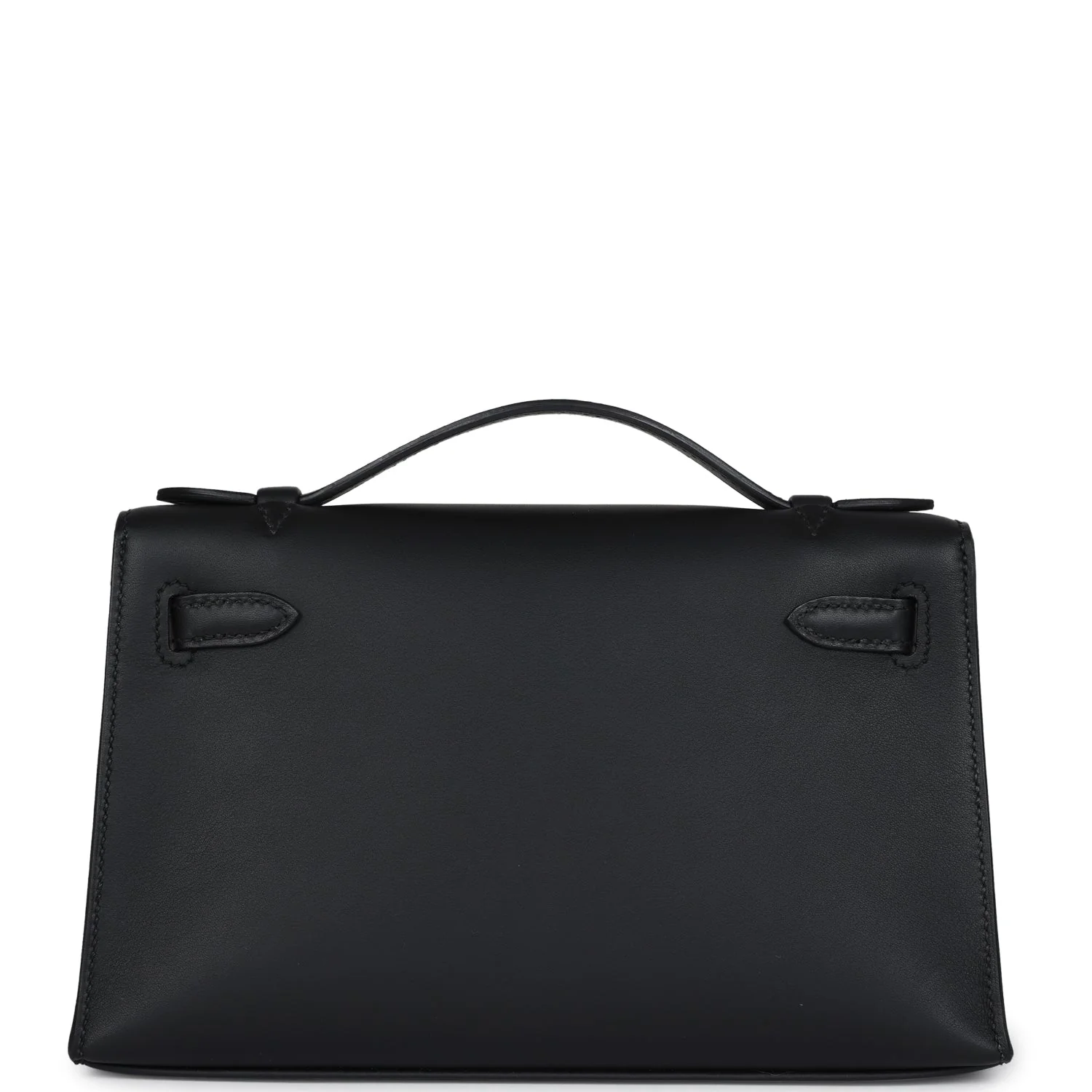 Replicate Hermes Kelly Pochette Black Swift Gold Hardware(1:1 replica)