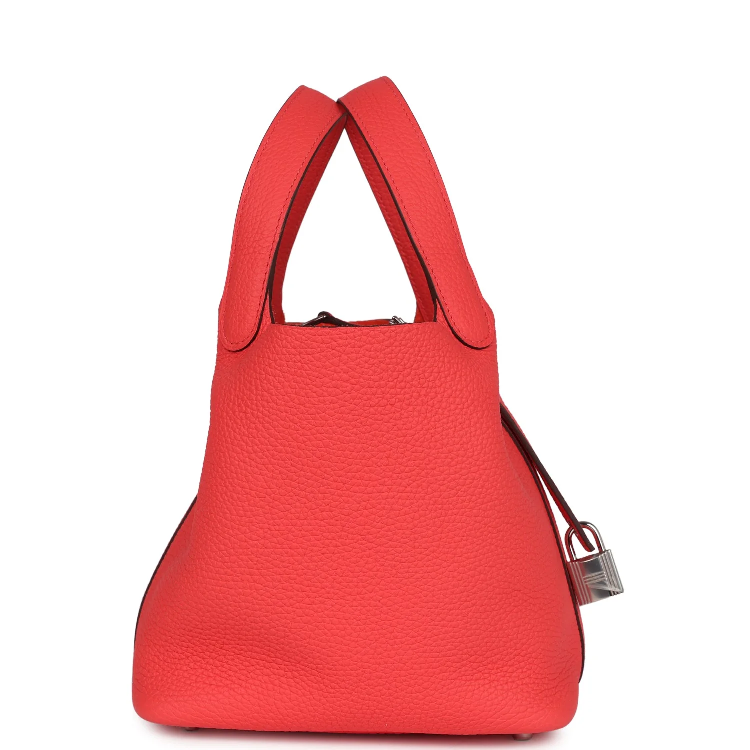 Replicate Hermes Picotin Lock 18 Rose Texas Clemence Palladium Hardware(1:1 replica)