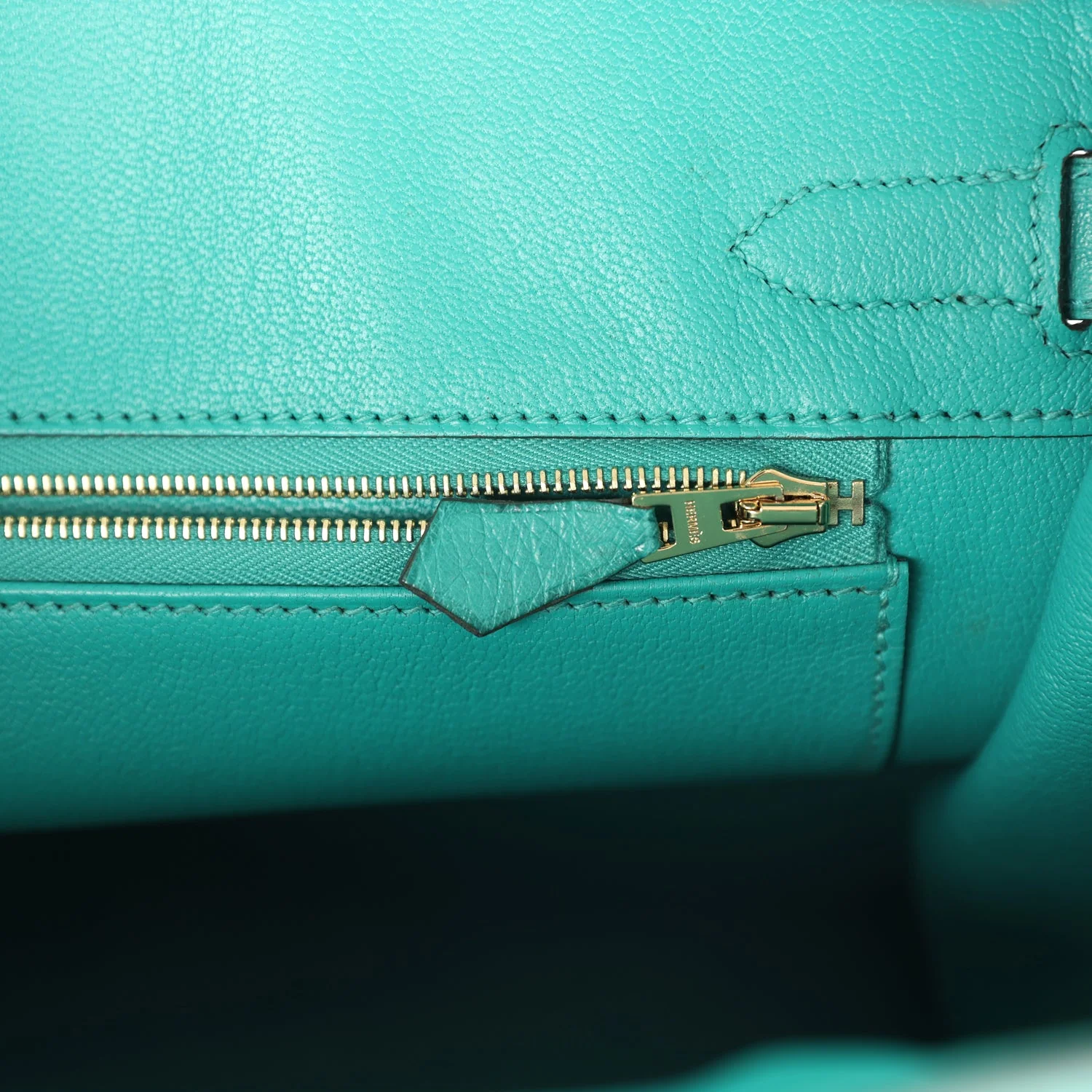 Replicate Hermes Birkin 30 Vert Verone Ostrich Gold Hardware(1:1 replica)