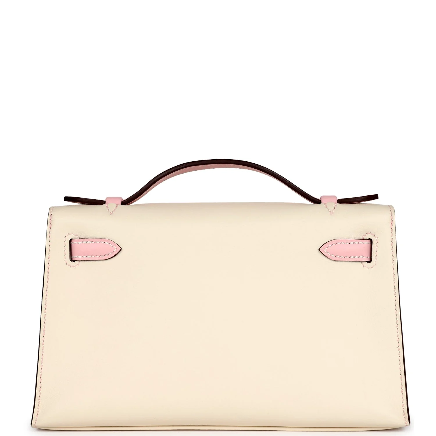 Replicate Hermes Special Order (HSS) Kelly Pochette Nata and Rose Sakura Swift Permabrass Hardware(1:1 replica)