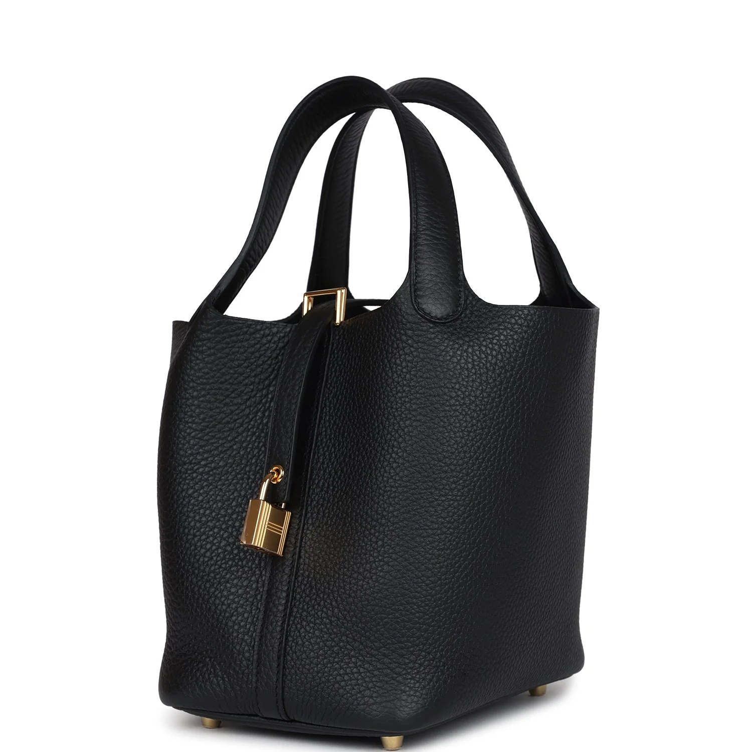 Replicate Hermes Picotin Lock 18 Black Clemence Gold Hardware(1:1 replica)