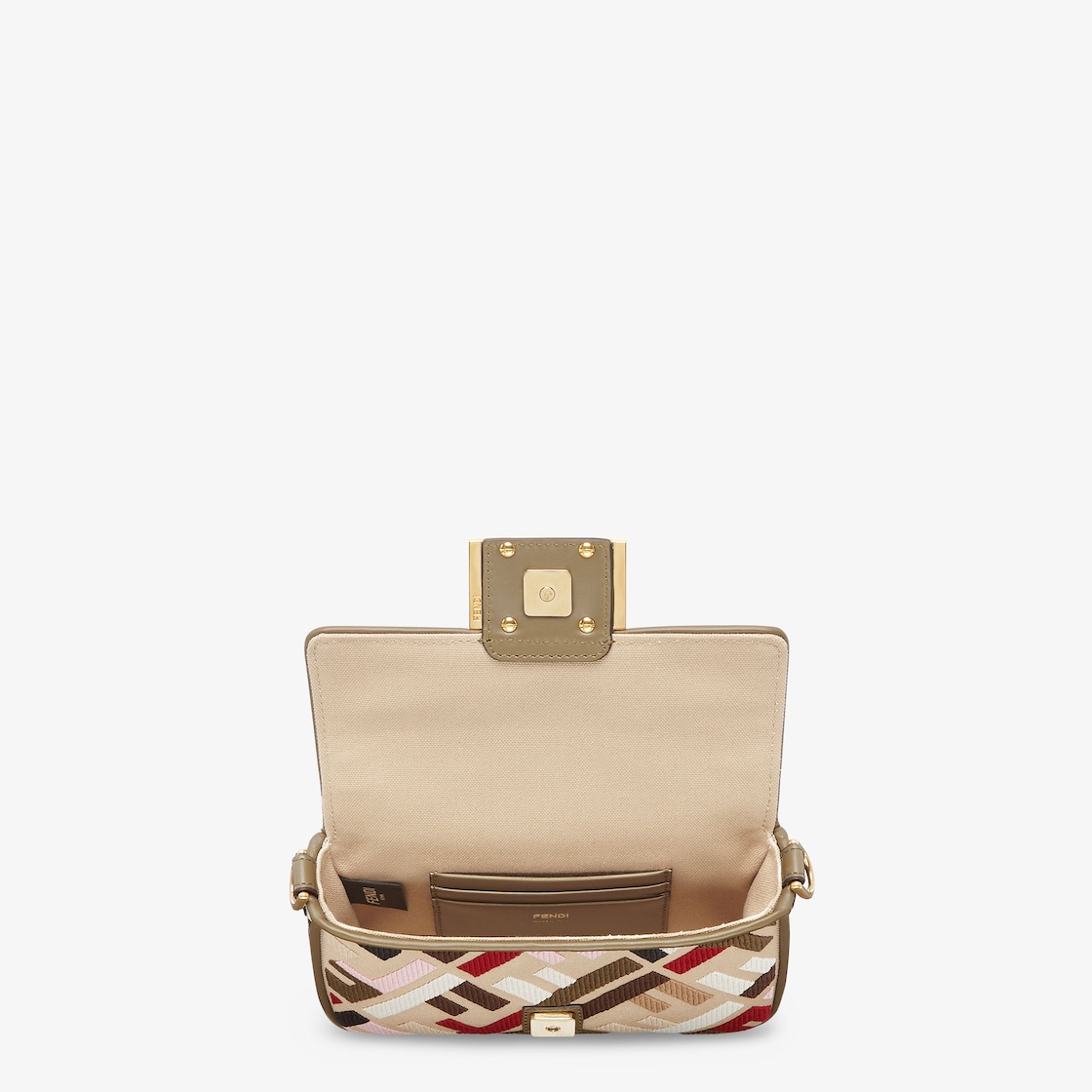 Replicate Baguette Mini Canvas Bag With Multicolor FF Embroidery(1:1 replica)