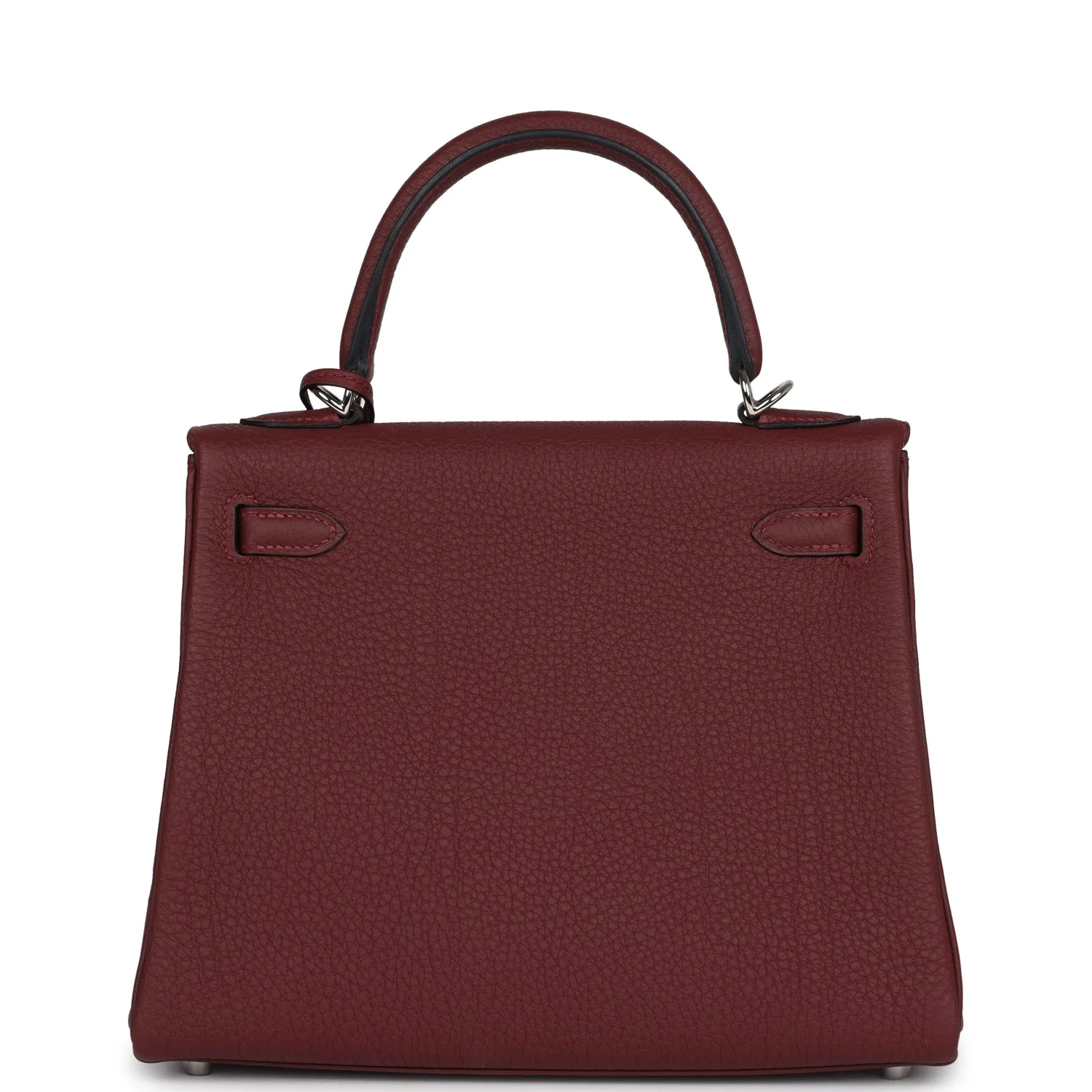 Replicate Hermes Kelly Retourne 25 Rouge H Togo Palladium Hardware(1:1 replica)