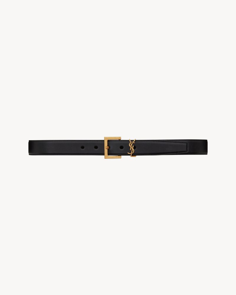 Replicate cassandre belt with square buckle in smooth leather(1:1 replica)