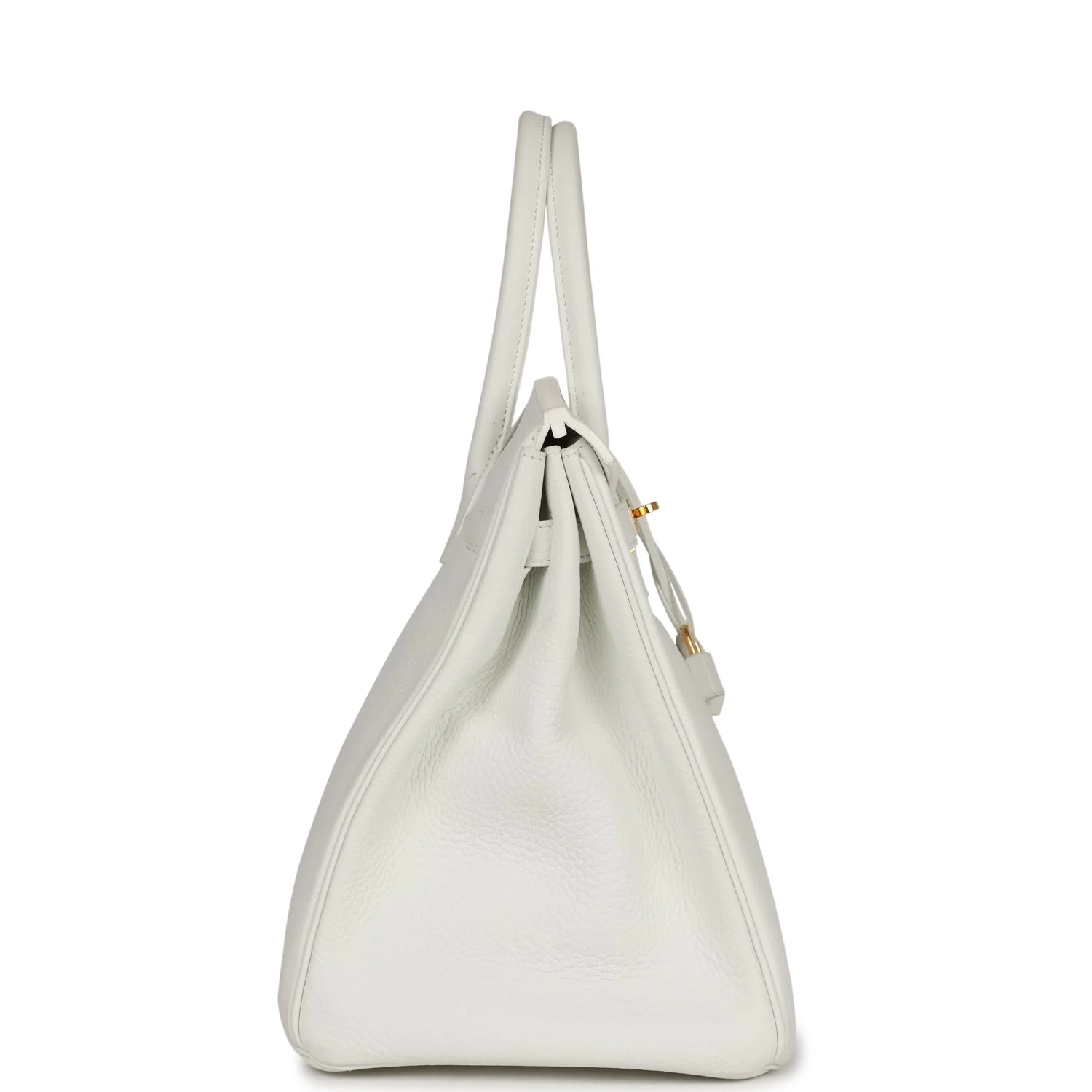 Replicate Hermes Birkin 35 White Clemence Gold Hardware(1:1 replica)