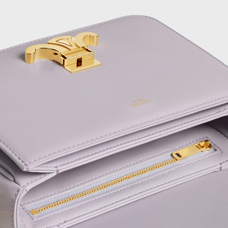 Replicate TEEN TRIOMPHE BAG IN SHINY CALFSKIN LIGHT LILAC(1:1 replica)