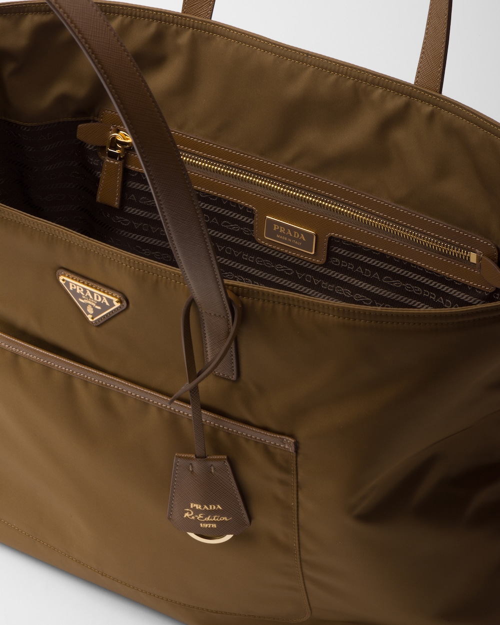 Replicate Prada Re-Edition 1978 Large Re-Nylon and Saffiano Leather Tote Bag(1:1 replica)