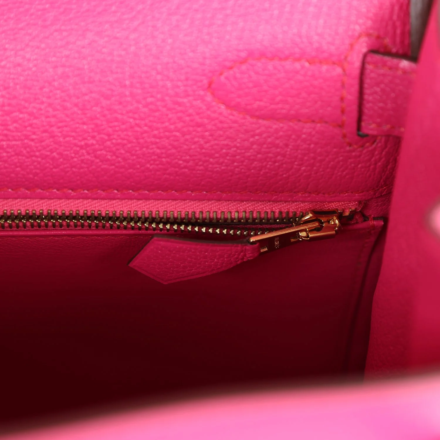 Replicate Hermes Kelly Retourne 28 Rose Shocking Chevre Gold Hardware(1:1 replica)