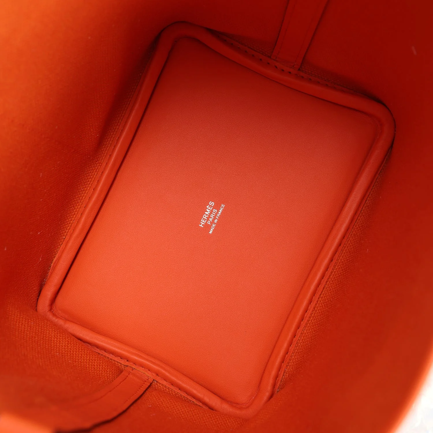 Replicate Hermes Picotin Cargo 18 Orange Swift and Toile Canvas Palladium Hardware(1:1 replica)