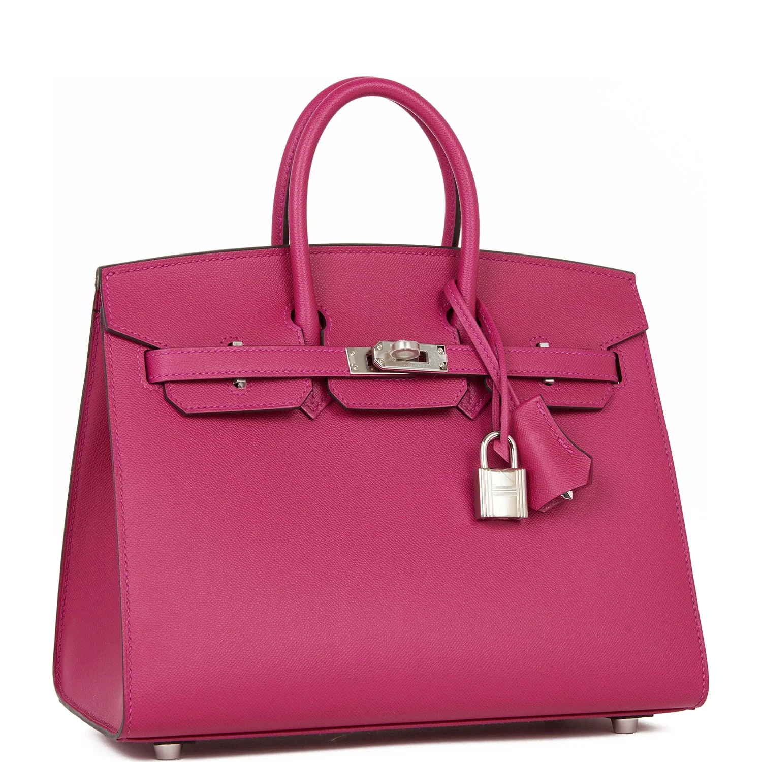 Replicate Hermes Birkin Sellier 25 Rose Pourpre Veau Madame Palladium Hardware(1:1 replica)