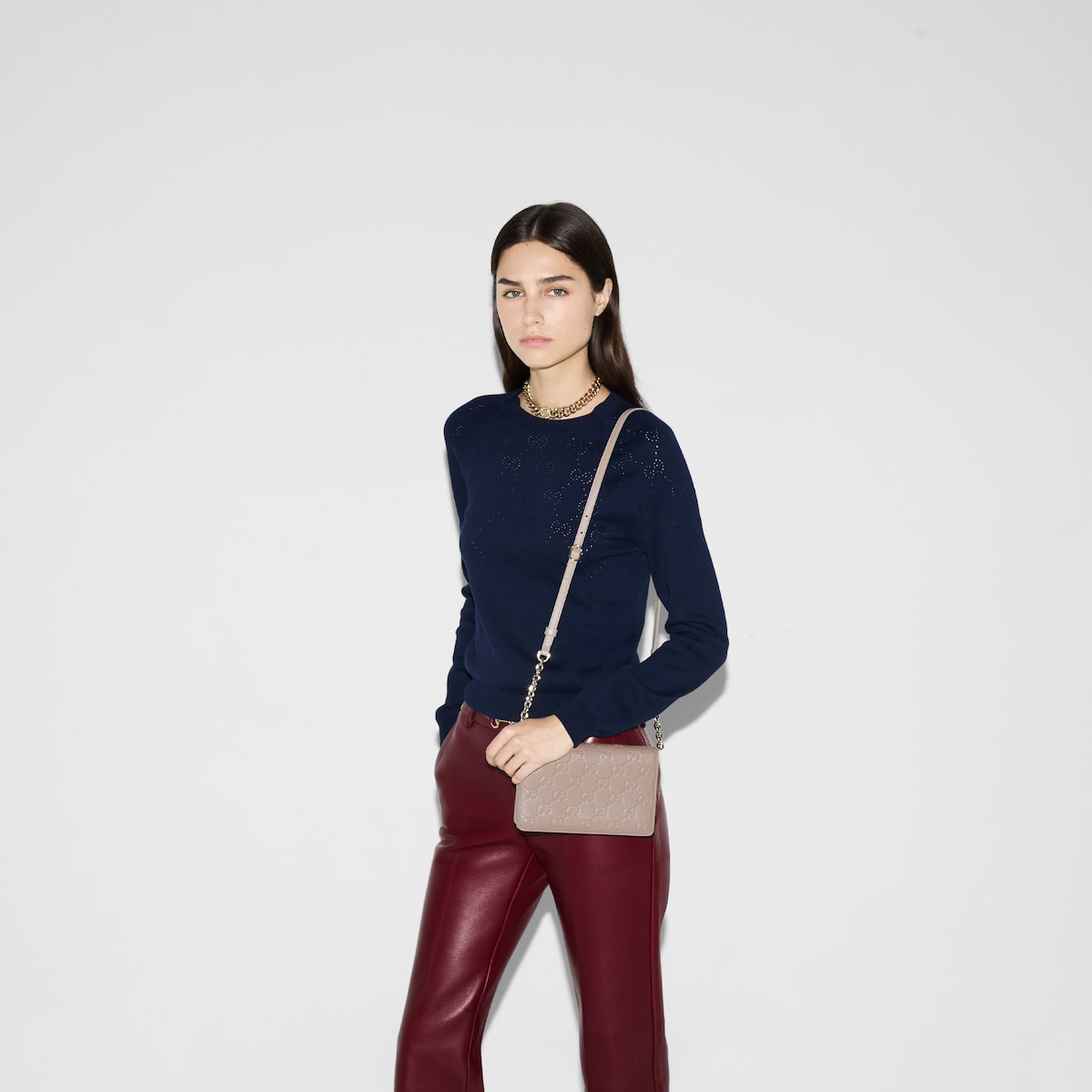 Replicate GG Emblem Super Mini Shoulder Bag(1:1 replica)