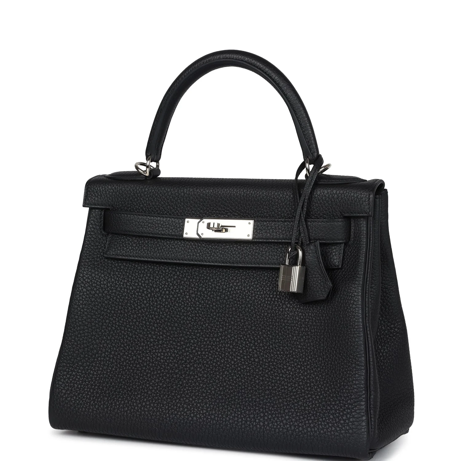 Replicate Hermes Kelly Retourne 28 Black Togo Palladium Hardware(1:1 replica)