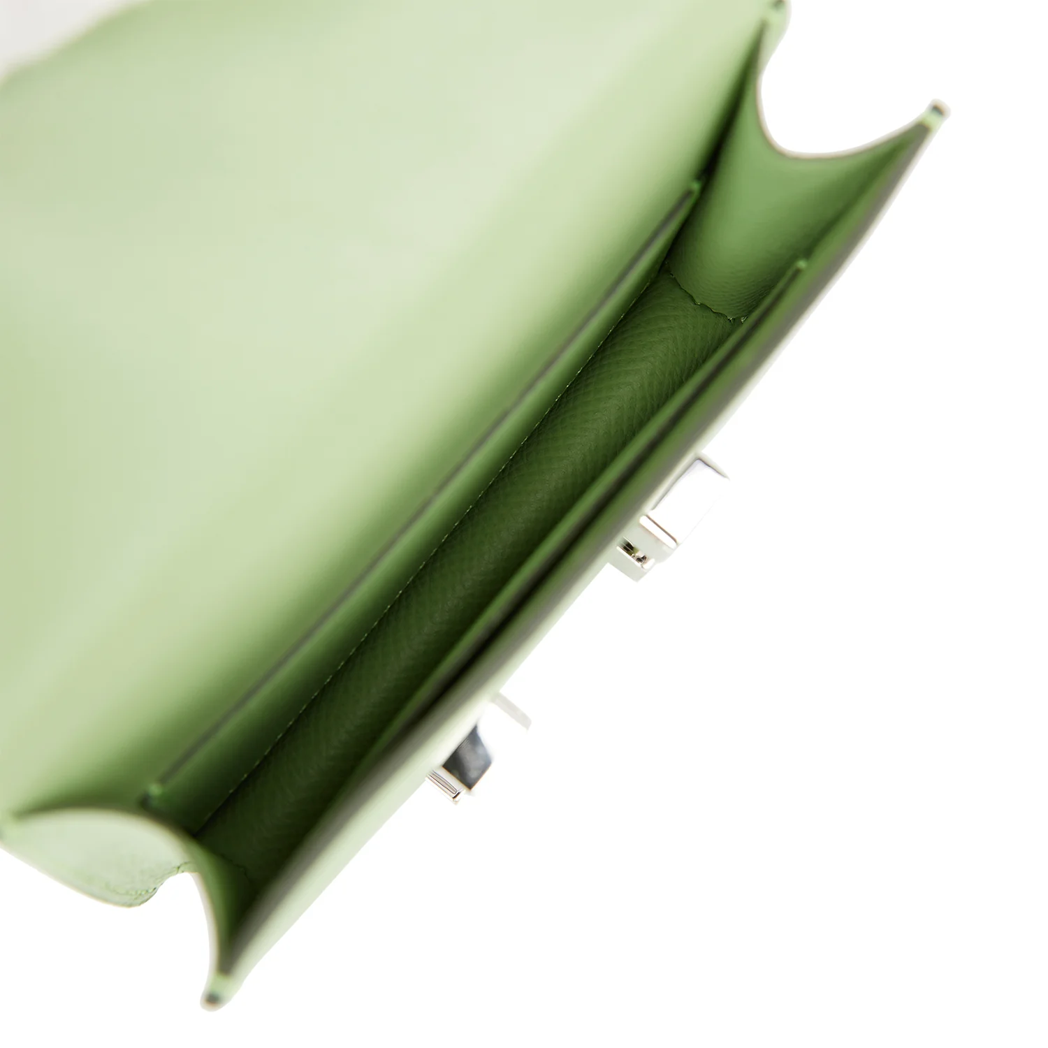 Replicate Hermes Constance Slim Wallet Vert Criquet Epsom Palladium Hardware(1:1 replica)