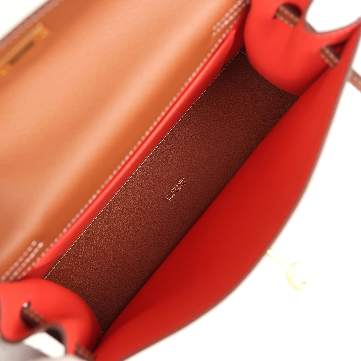 Replicate Hermes Kelly Danse Gold Verso Evercolor Gold Hardware(1:1 replica)