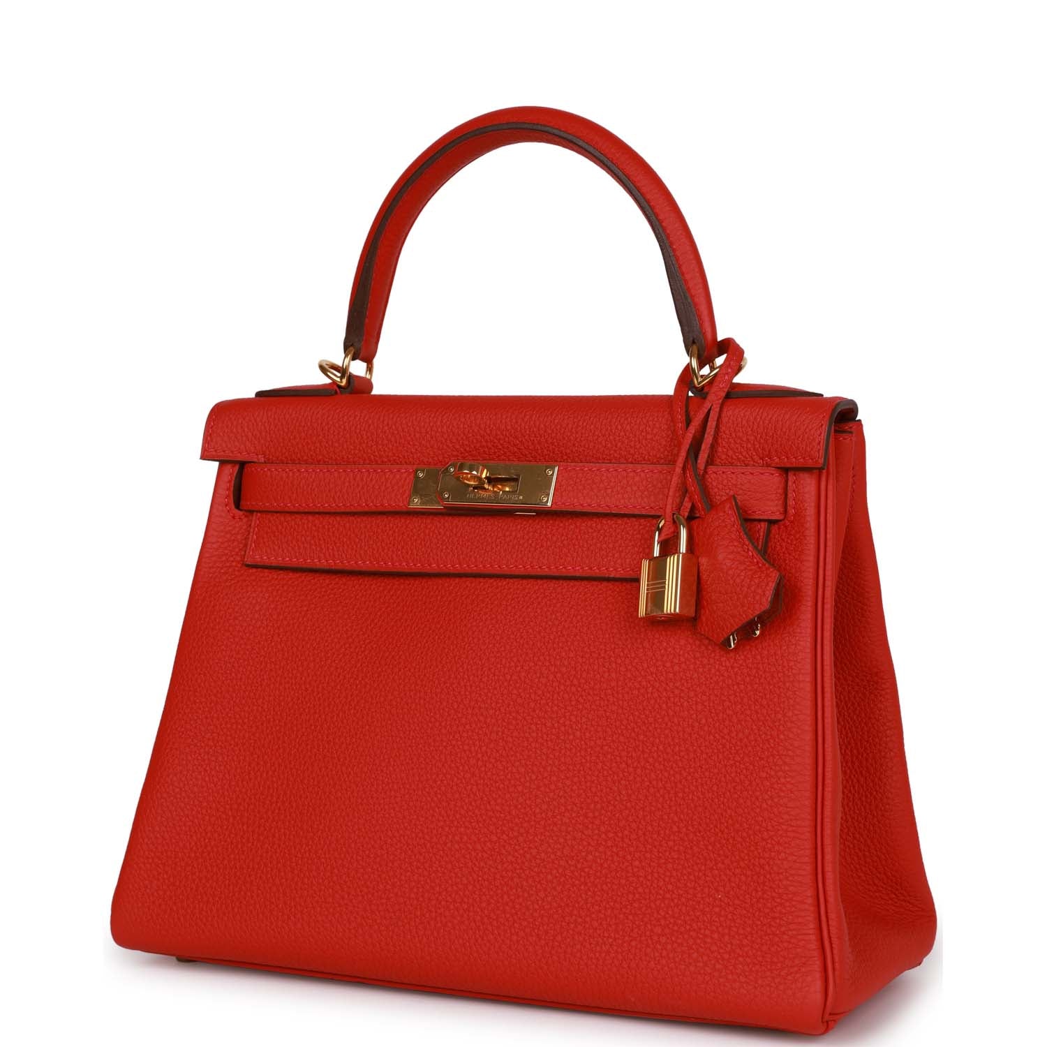 Replicate Hermes Kelly Retourne 28 Rouge Casaque Togo Gold Hardware(1:1 replica)