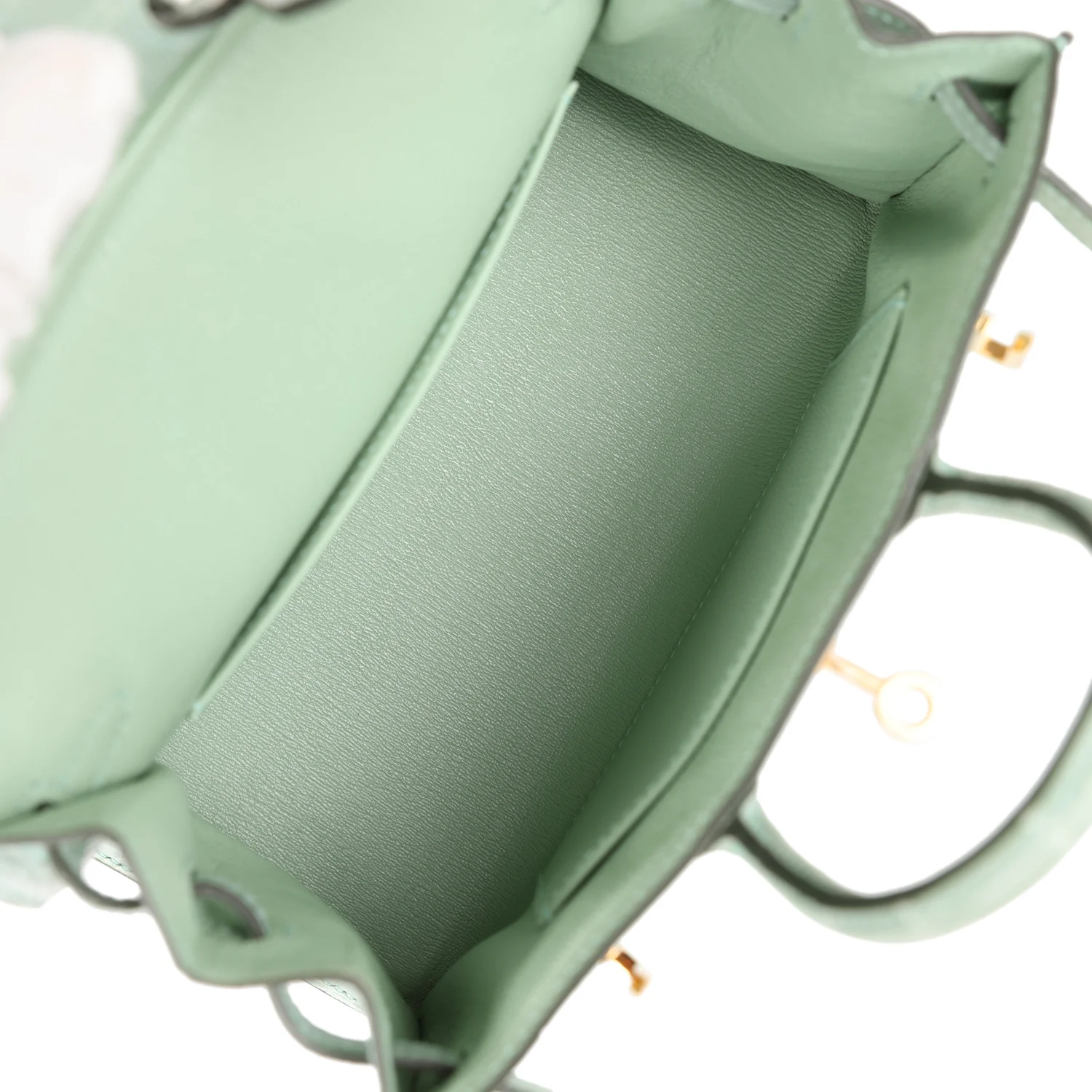 Replicate Hermes Birkin Sellier 20 Vert D'eau Matte Alligator Gold Hardware(1:1 replica)