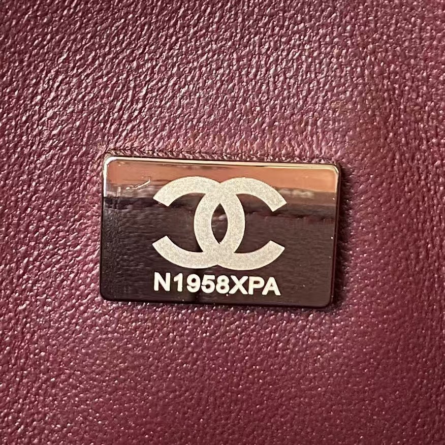 Replicate Chanel Classic 11.12 Handbag Caviar Silver Hardware Burgundy Interior(1:1 replica)