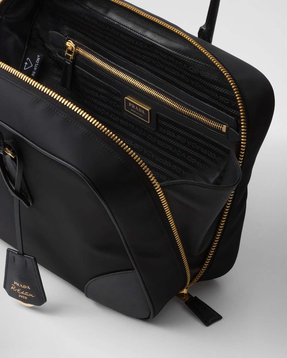 Replicate Prada Re-Edition 1978 Large Re-Nylon and Saffiano Leather Two-Handle Bag(1:1 replica)