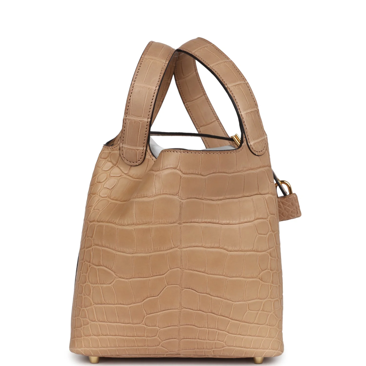 Replicate Hermes Picotin Lock 18 Chai Matte Alligator Gold Hardware(1:1 replica)