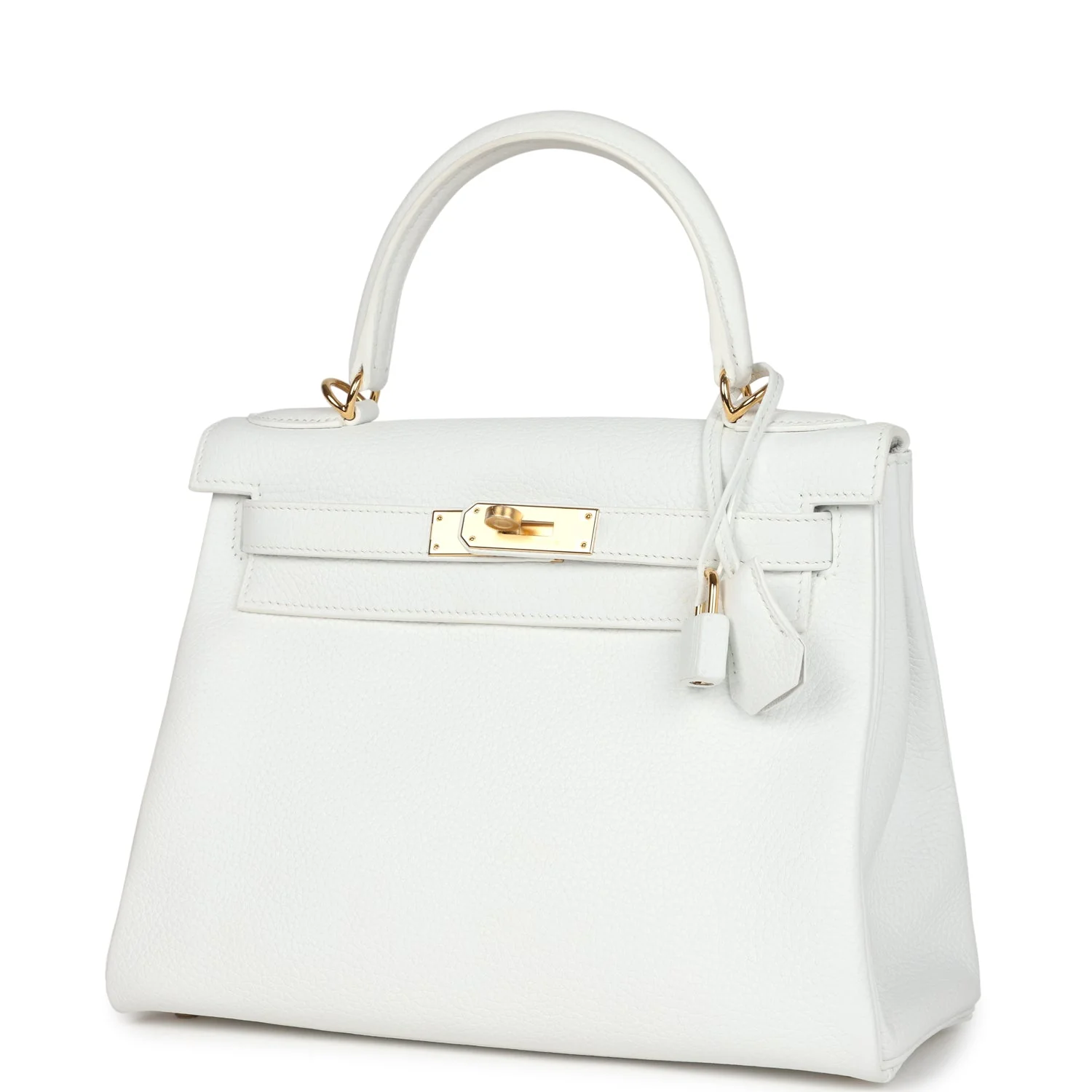 Replicate Hermes Kelly Retourne 28 White Clemence Gold Hardware(1:1 replica)
