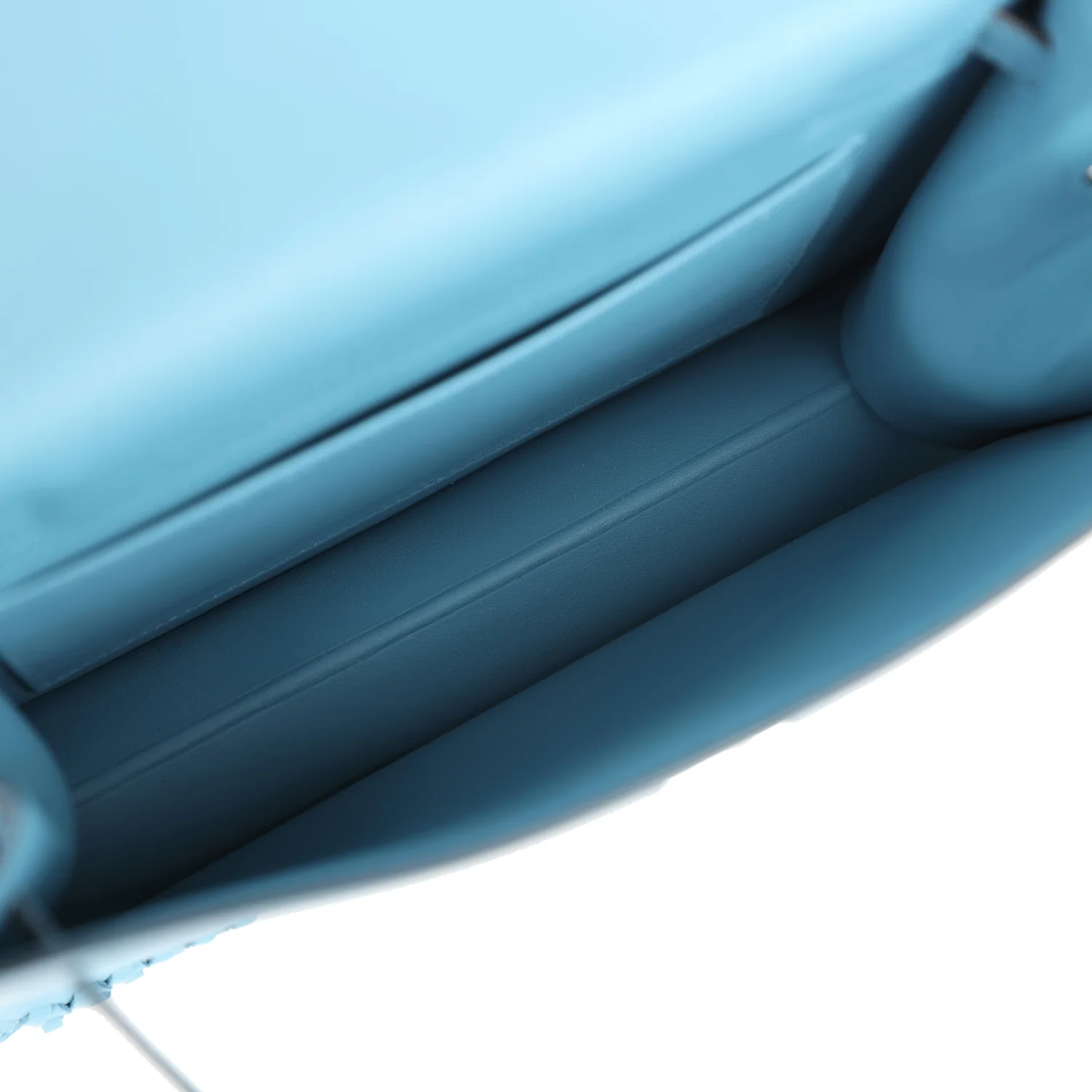 Replicate Hermes Kelly Danse Anate Blue Jean Swift Palladium Hardware(1:1 replica)