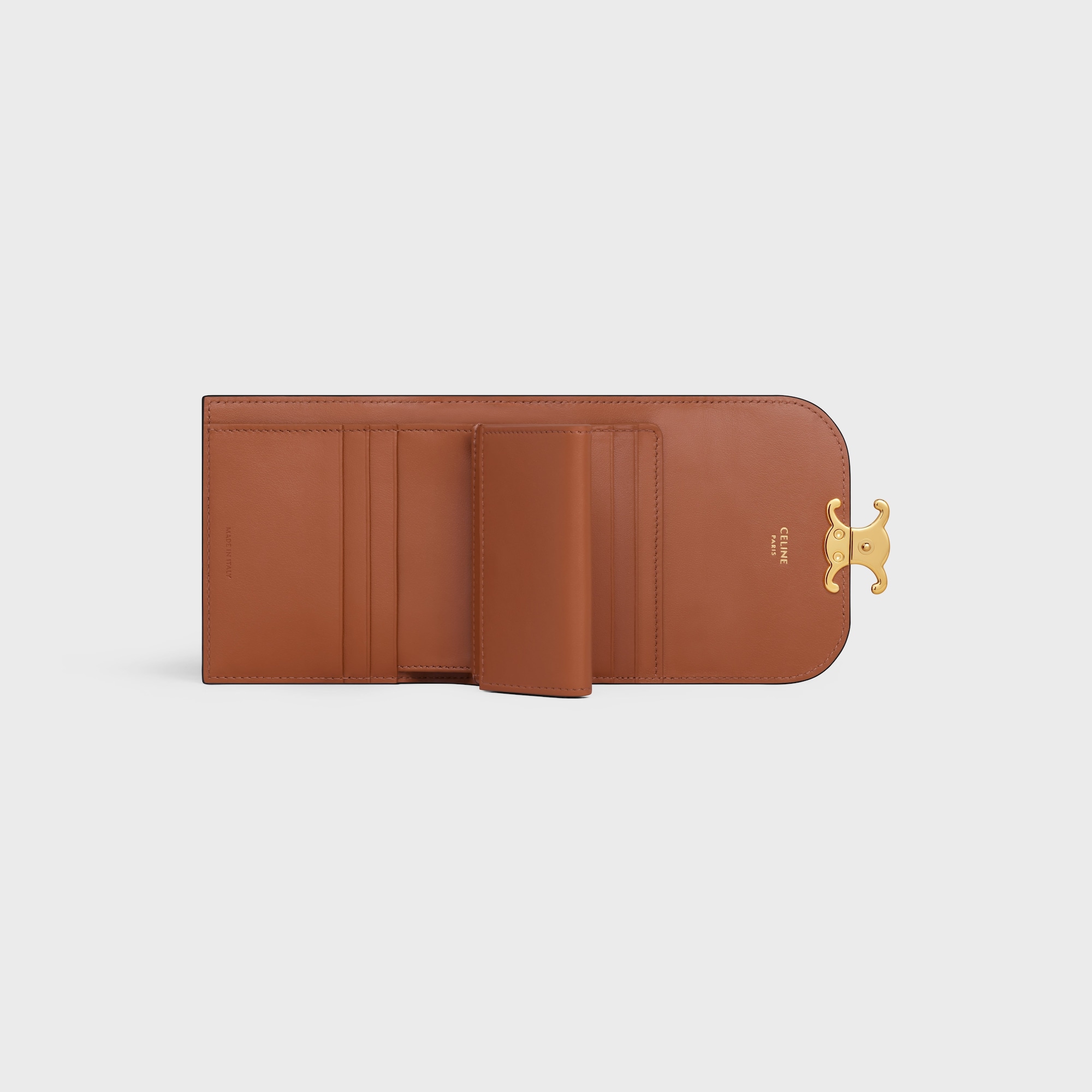 Replicate SMALL FLAP WALLET TRIOMPHE IN TRIOMPHE CANVAS TAN(1:1 replica)