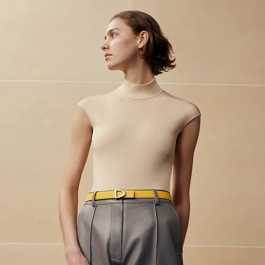 Replicate Cavaliere belt buckle   Reversible leather strap 24 mm(1:1 replica)