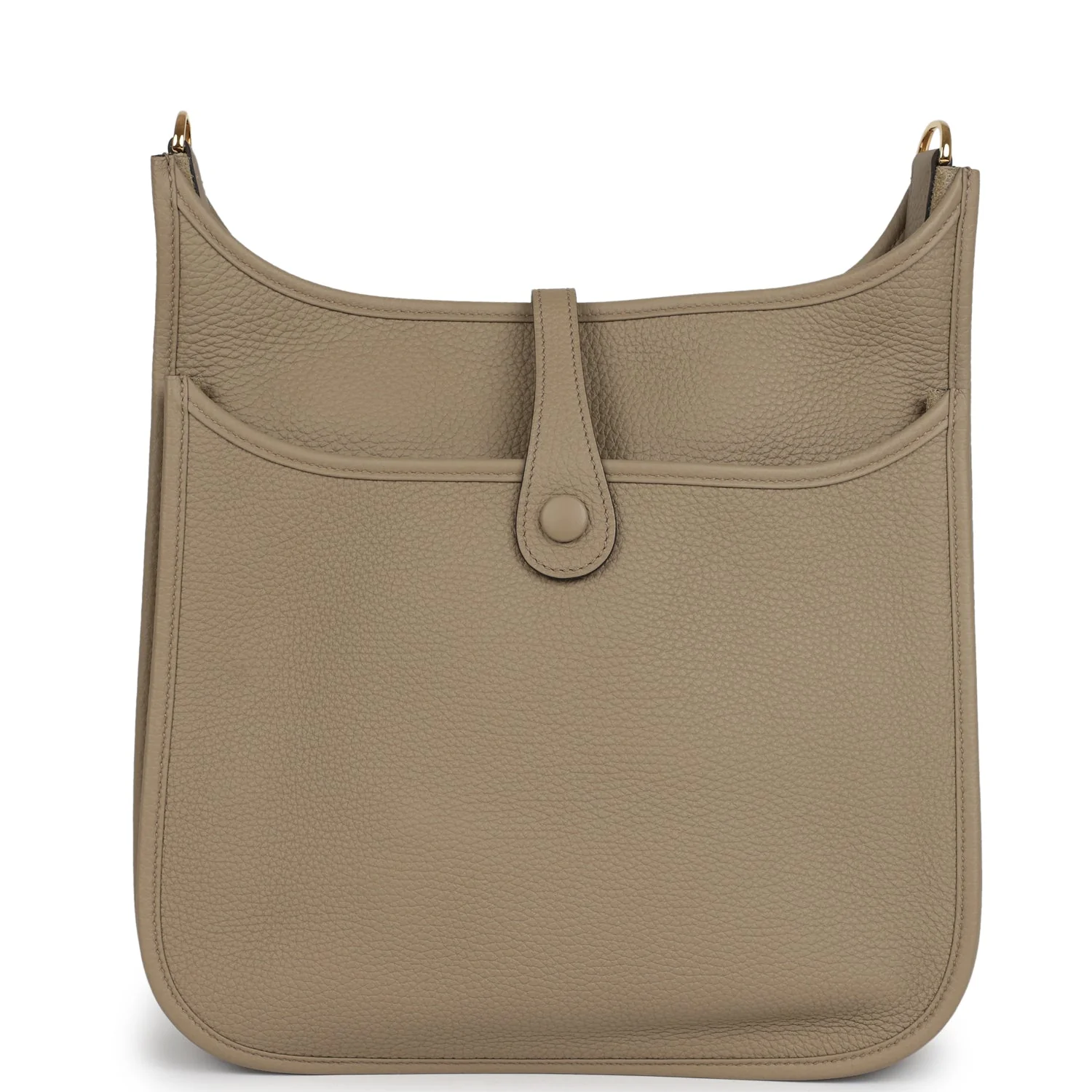 Replicate Hermes Evelyne III PM Beige Marfa Clemence Gold Hardware(1:1 replica)