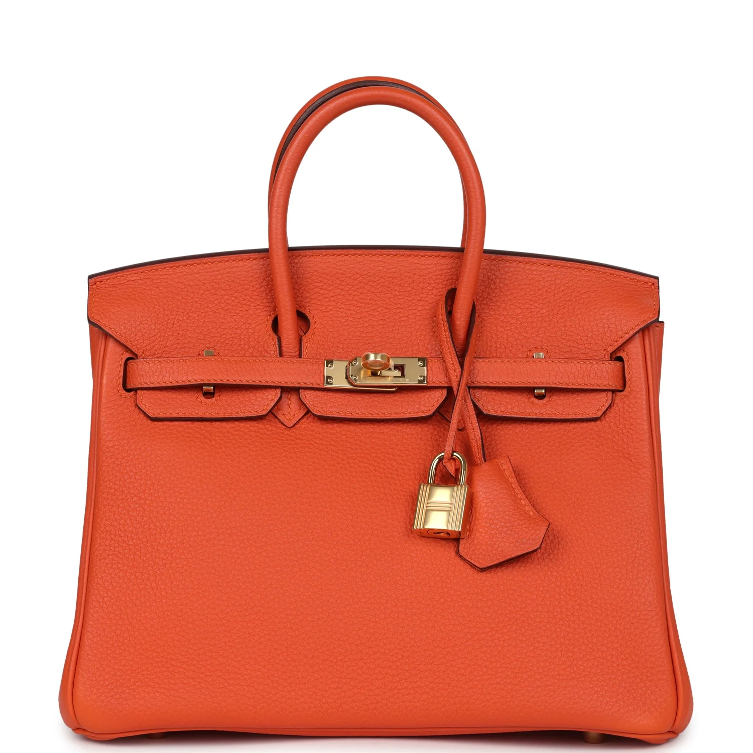 Replicate Hermes Birkin 25 Feu Togo Gold Hardware(1:1 replica)
