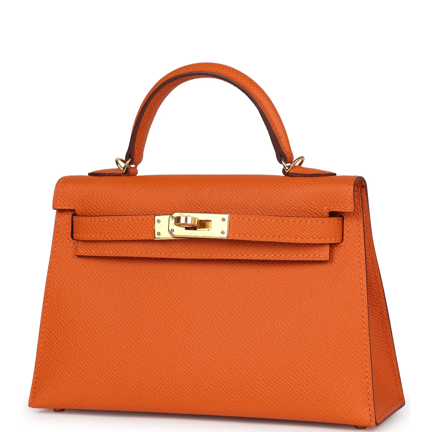 Replicate Hermes Kelly Sellier 20 Orange Epsom Gold Hardware(1:1 replica)
