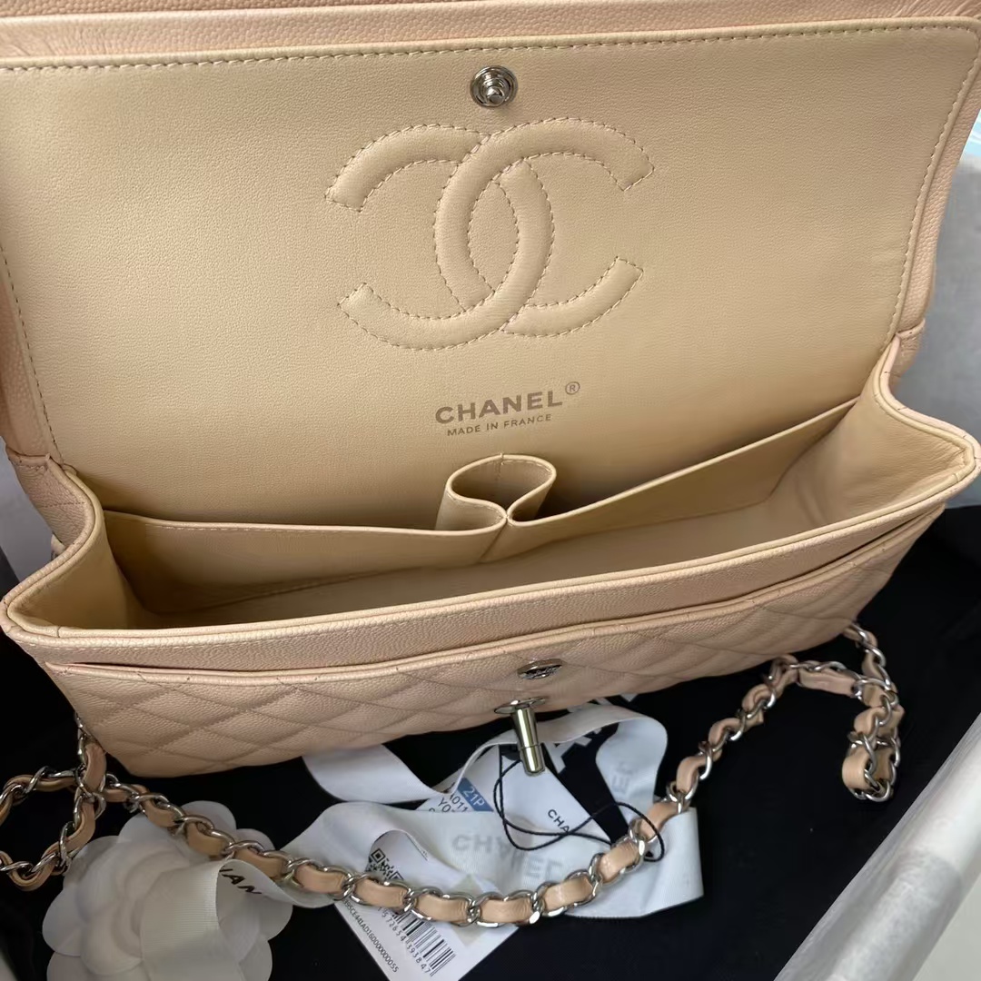 Replicate Chanel Classic 11.12 Handbag Caviar Silver Hardware(1:1 replica)