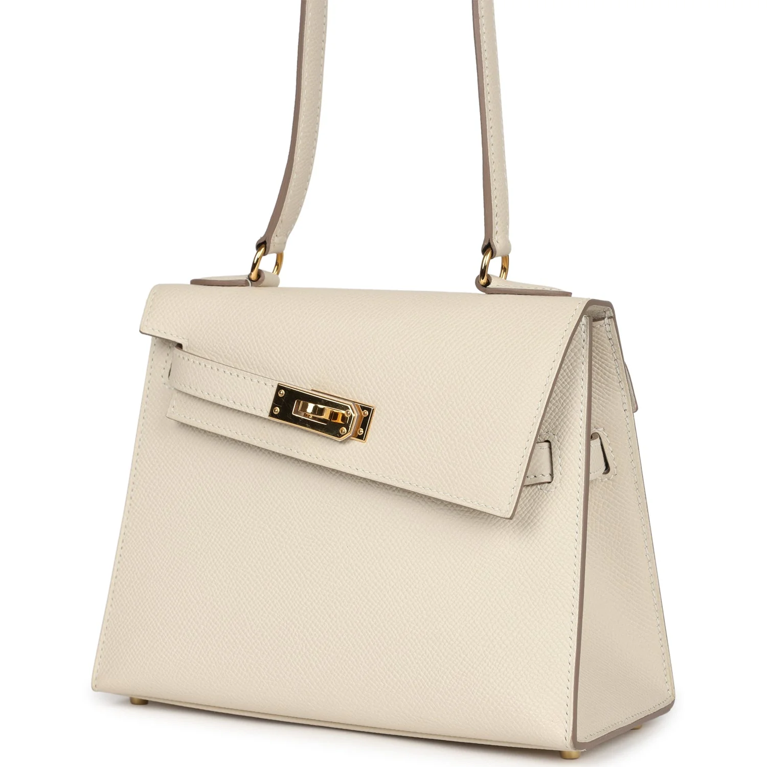 Replicate Hermes Kelly Sellier en Desordre 20 Craie Epsom Gold Hardware(1:1 replica)