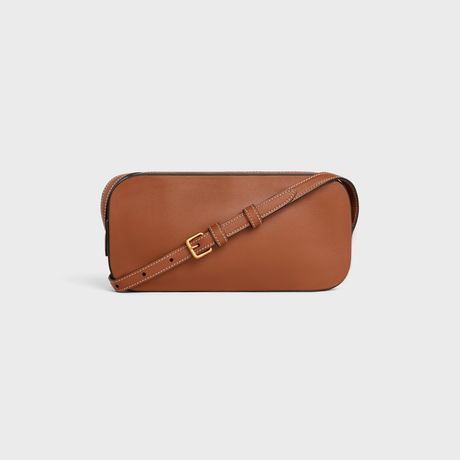 Replicate MINI CAMERA SHOULDER BAG CUIR TRIOMPHE IN SMOOTH CALFSKIN TAN(1:1 replica)