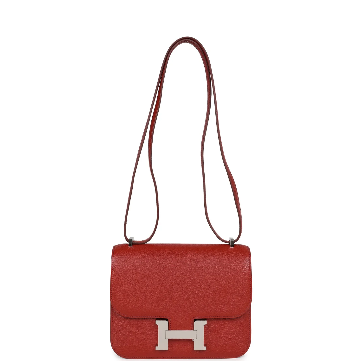 Replicate Hermes Constance 18 Brique Verso Chevre Mysore Palladium Hardware(1:1 replica)