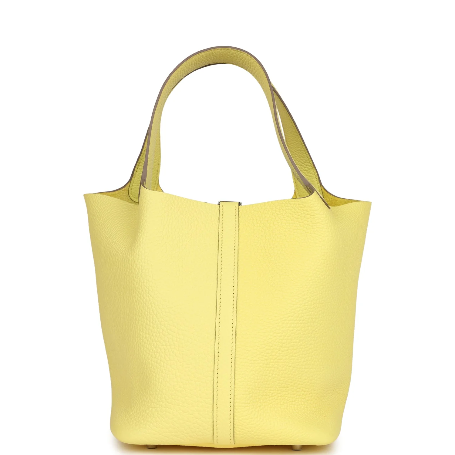 Replicate Hermes Picotin Lock 22 Limoncello Clemence Palladium Hardware(1:1 replica)