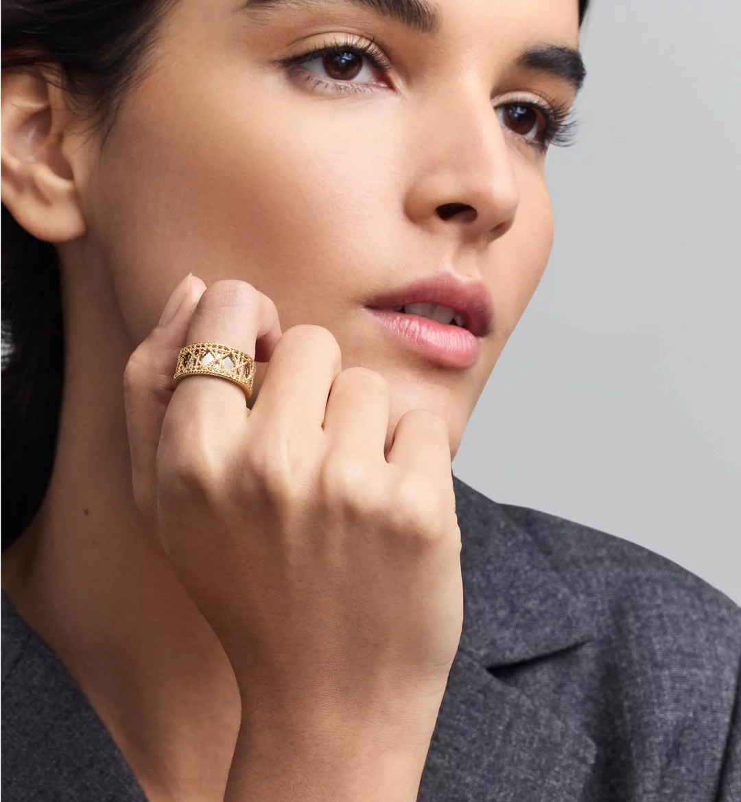 Replicate My Dior Ring Yellow Gold and White Gold(1:1 replica)