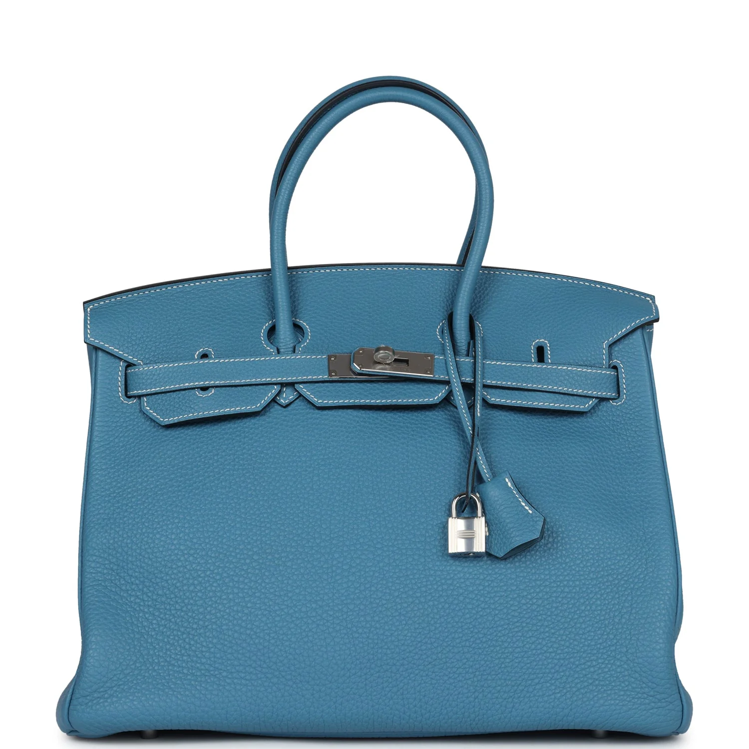 Replicate Hermes Birkin 35 Blue Jean Togo Palladium Hardware(1:1 replica)