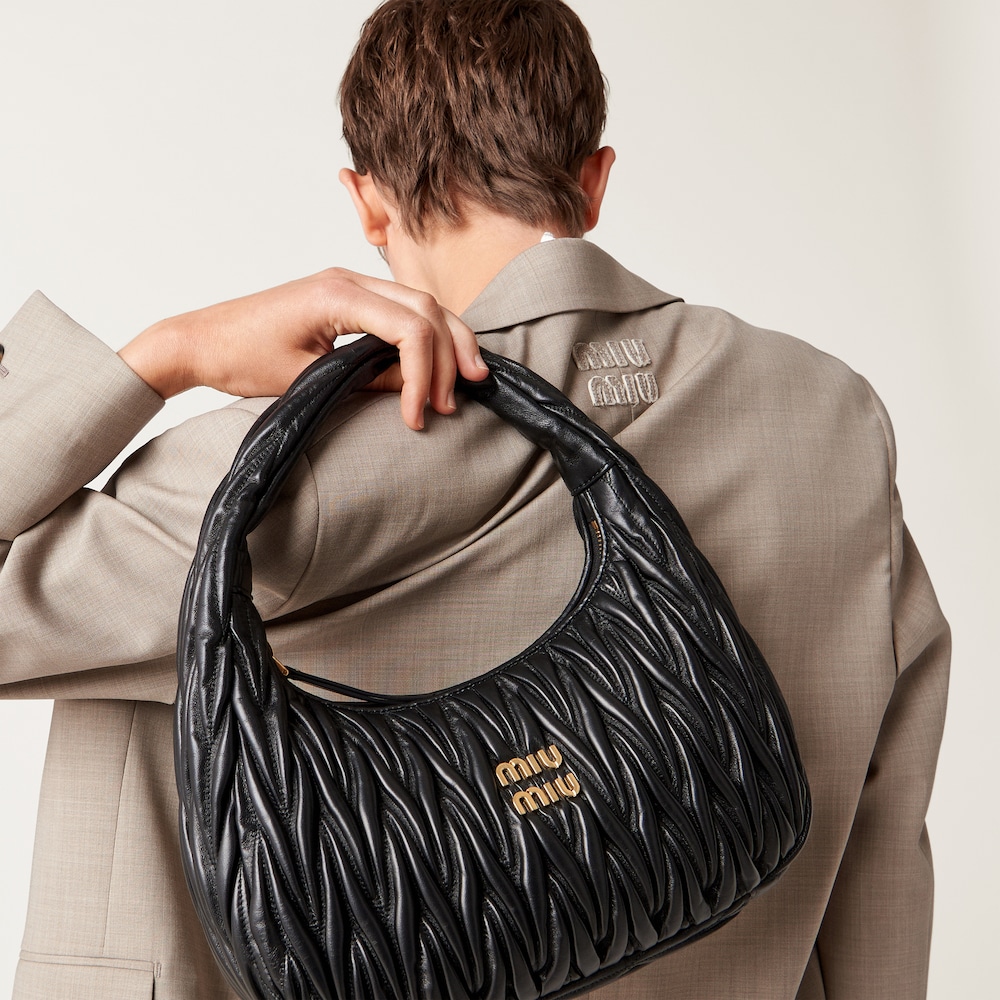 Replicate Large wander matelassé nappa leather hobo bag(1:1 replica)