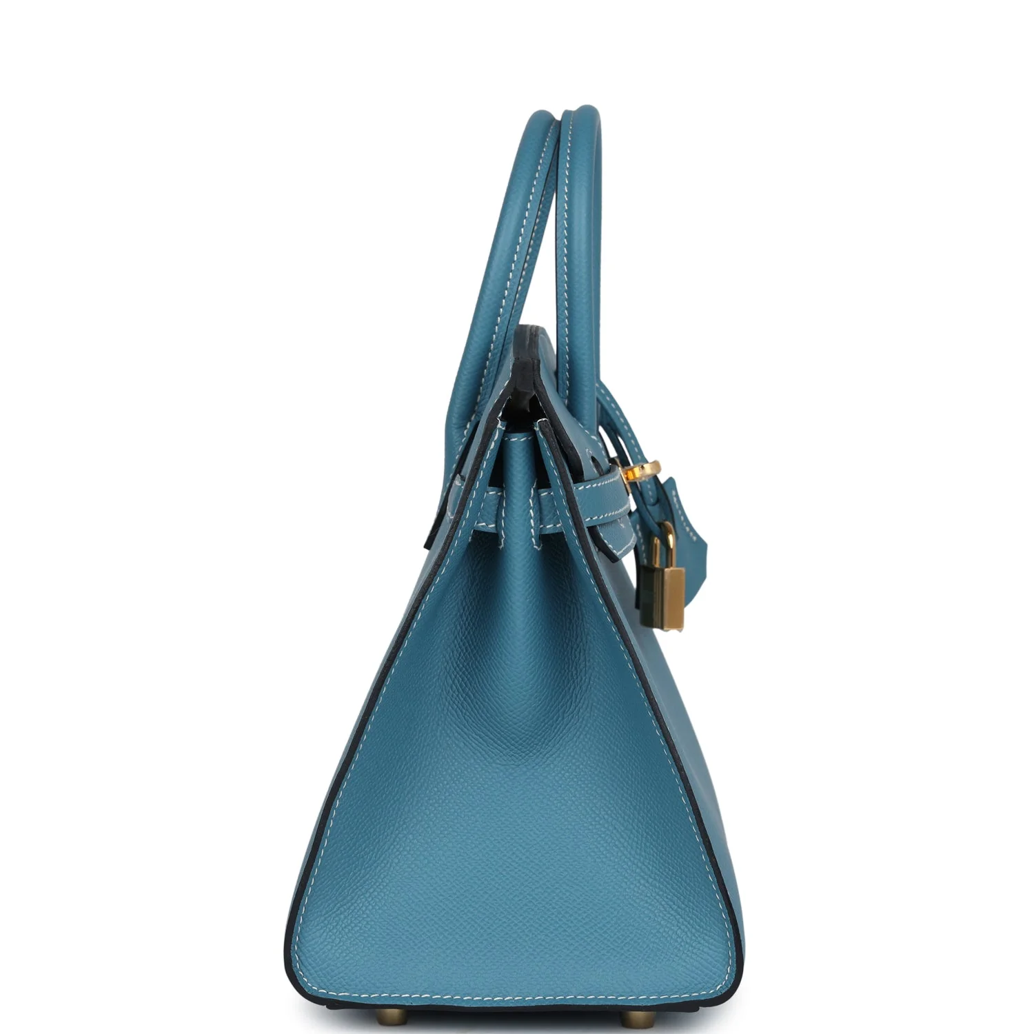 Replicate Hermes Birkin Sellier 25 Blue Jean Epsom Gold Hardware(1:1 replica)