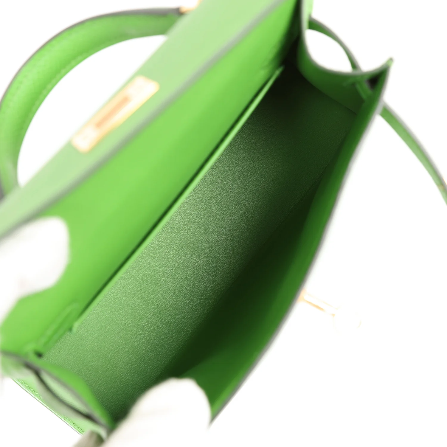 Replicate Hermes Kelly Sellier 20 Vert Yucca Epsom Gold Hardware(1:1 replica)