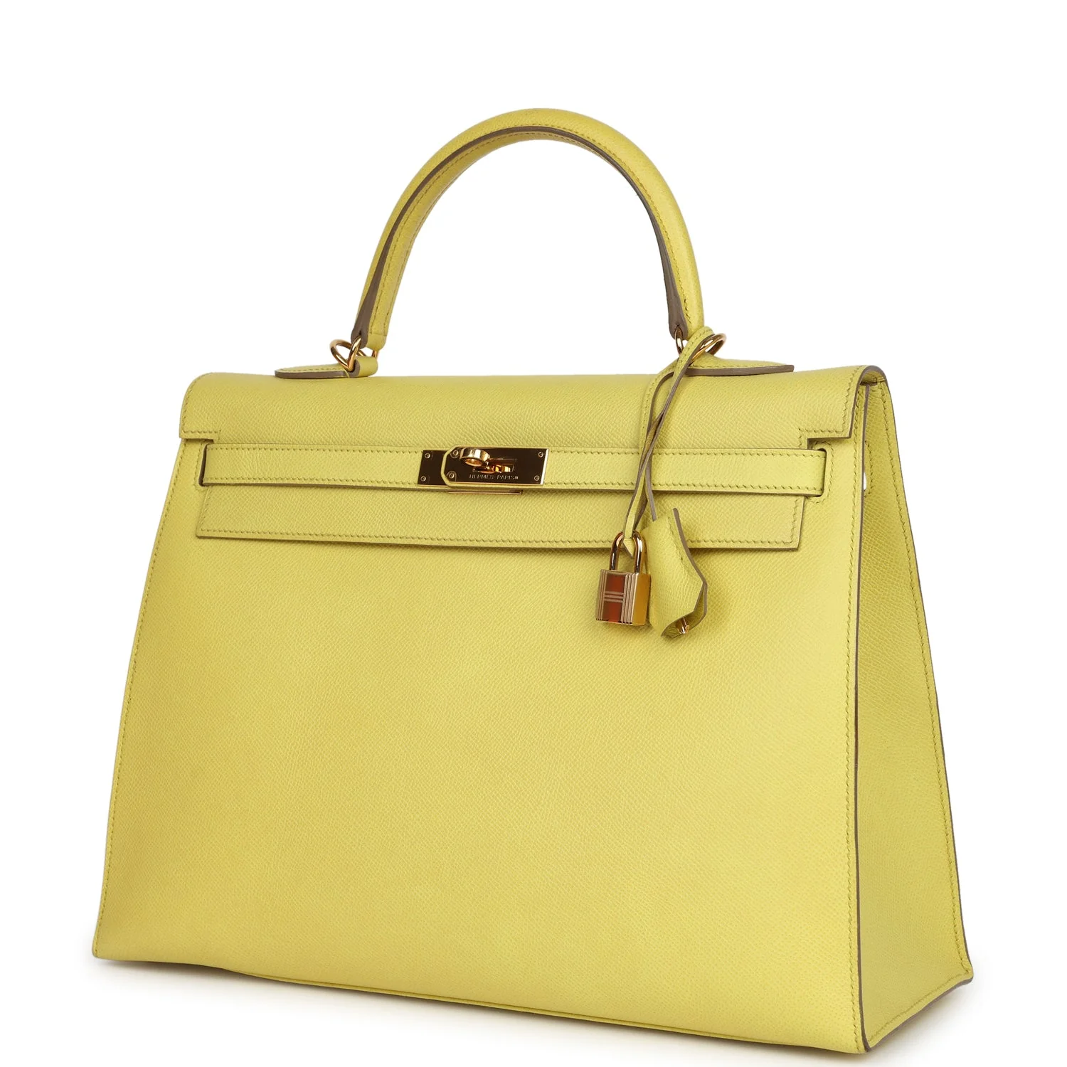 Replicate Hermes Kelly Sellier 35 Soufre Epsom Gold Hardware(1:1 replica)