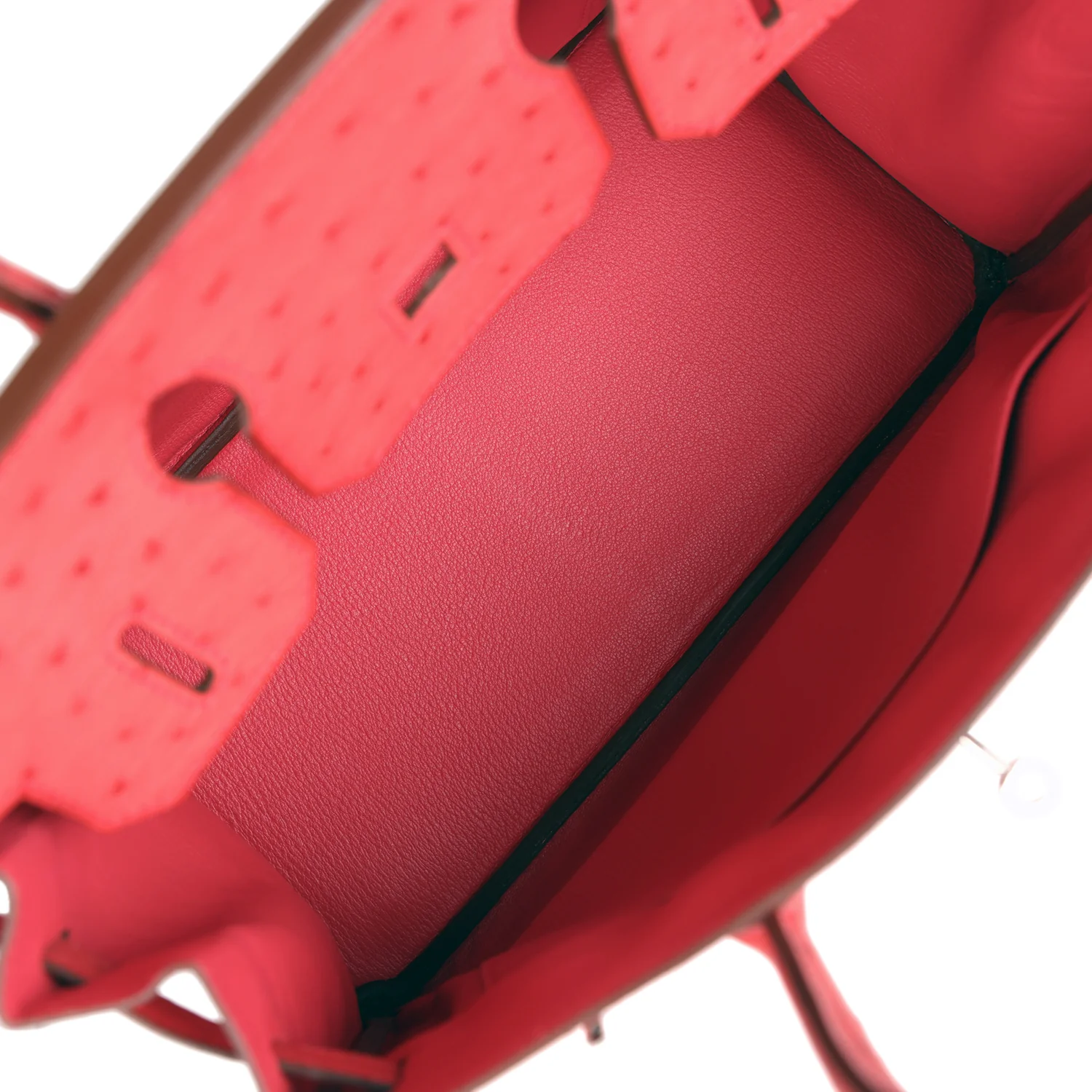 Replicate Hermes Birkin 30 Bougainvillea Ostrich Palladium Hardware(1:1 replica)