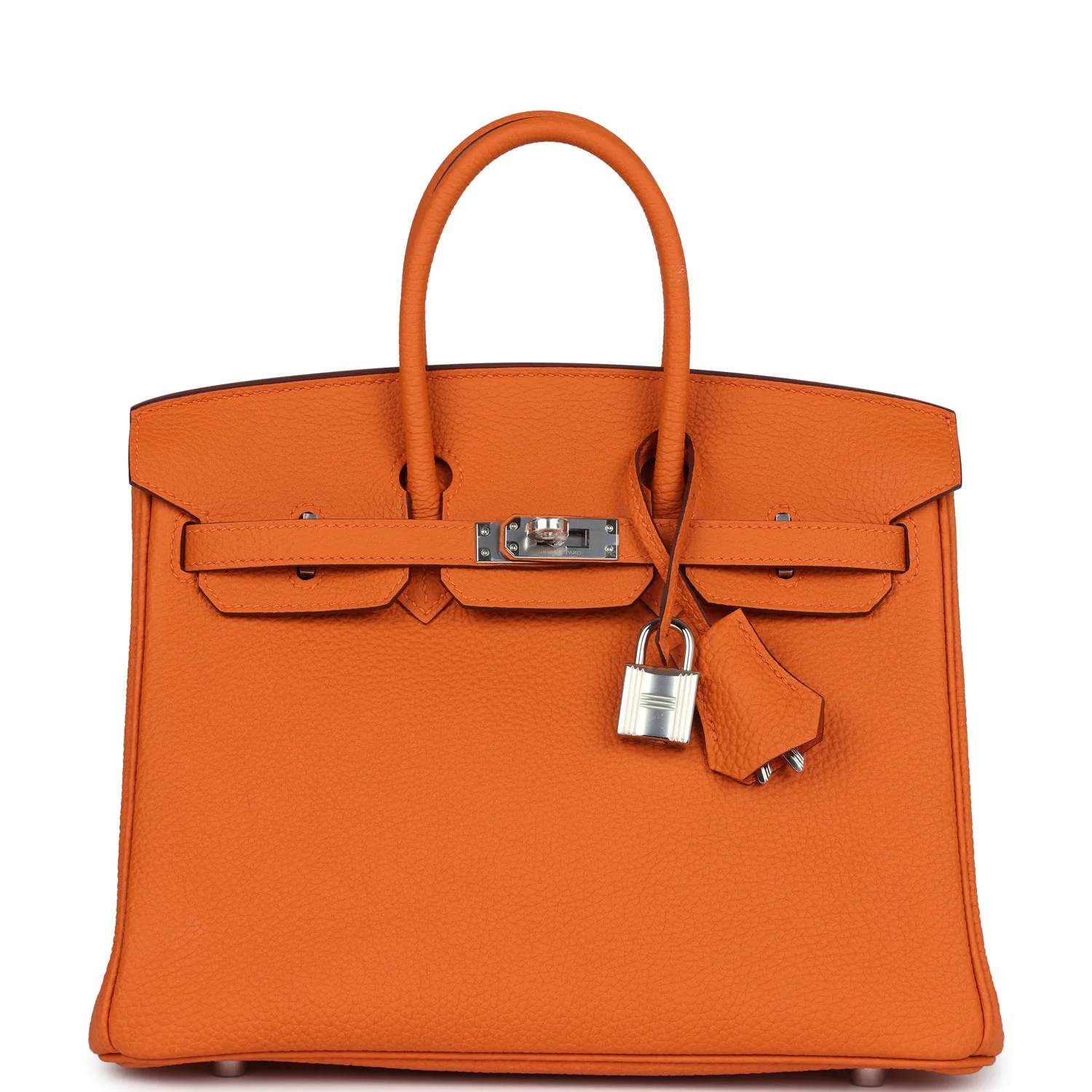 Replicate Hermes Birkin 25 Orange Togo Palladium Hardware(1:1 replica)