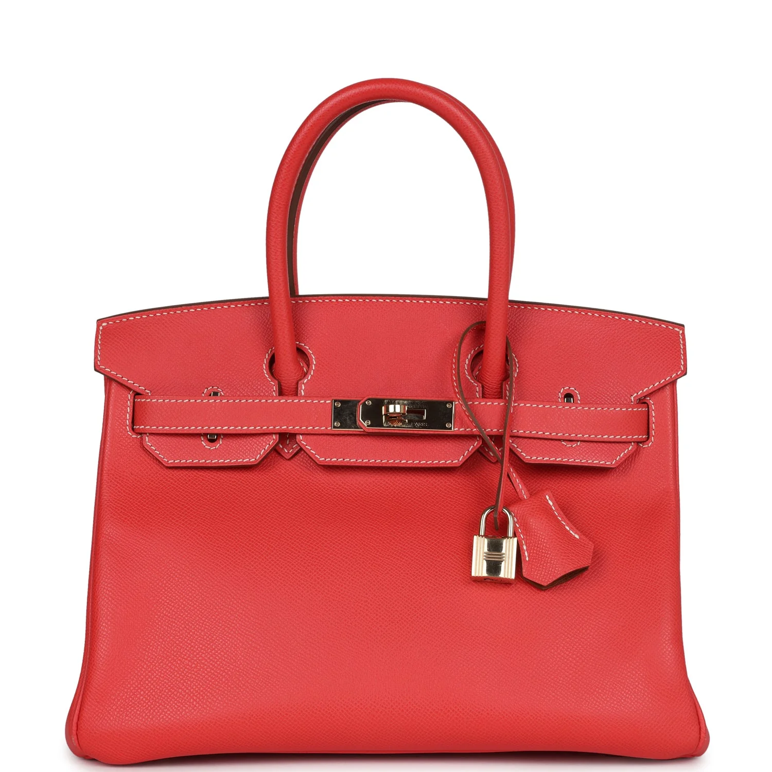 Replicate Hermes Birkin 30 Rose Jaipur Candy Epsom Permabrass Hardware(1:1 replica)