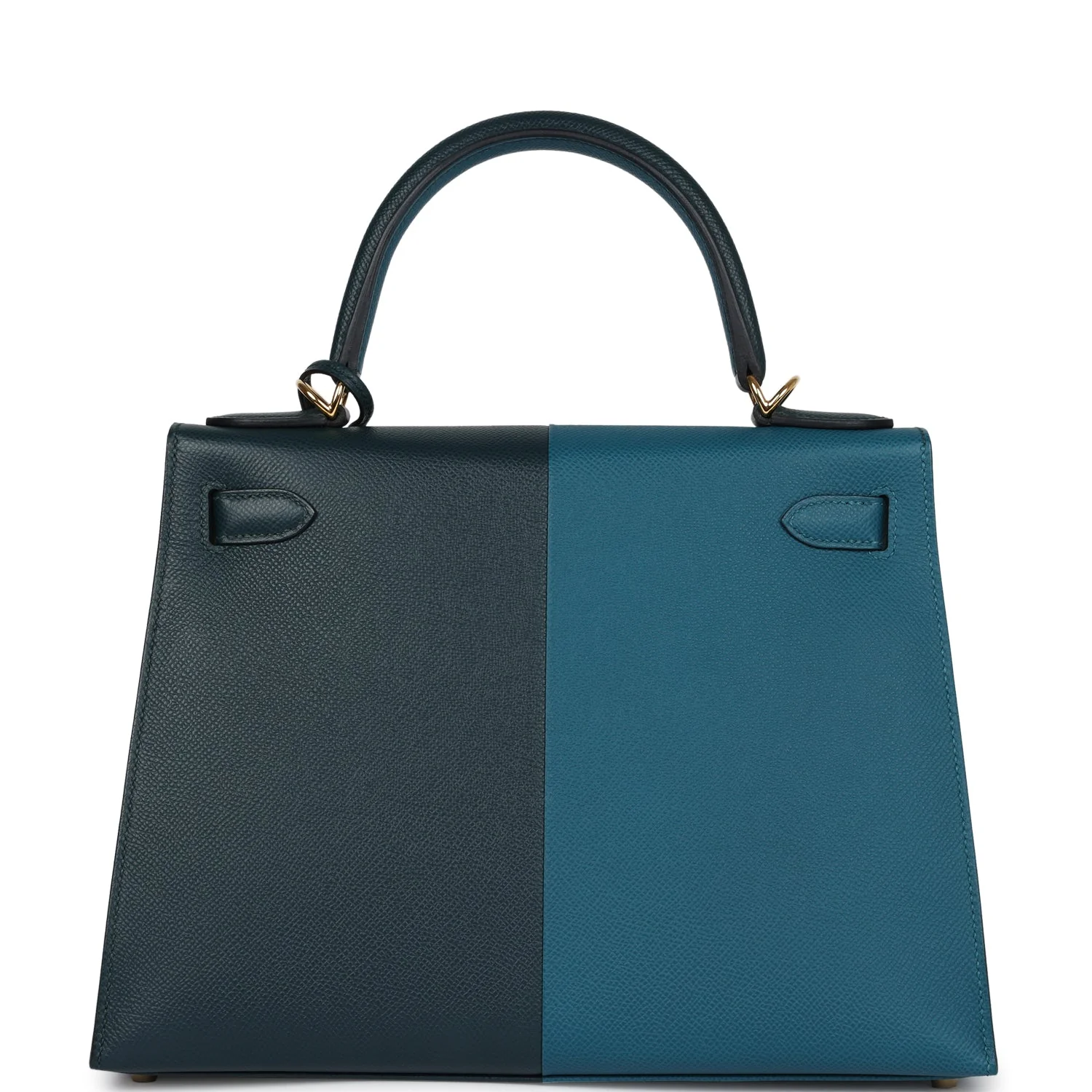 Replicate Hermes Kelly Sellier 28 Casaque Vert Cypres and Vert Bosphore Epsom Gold Hardware(1:1 replica)