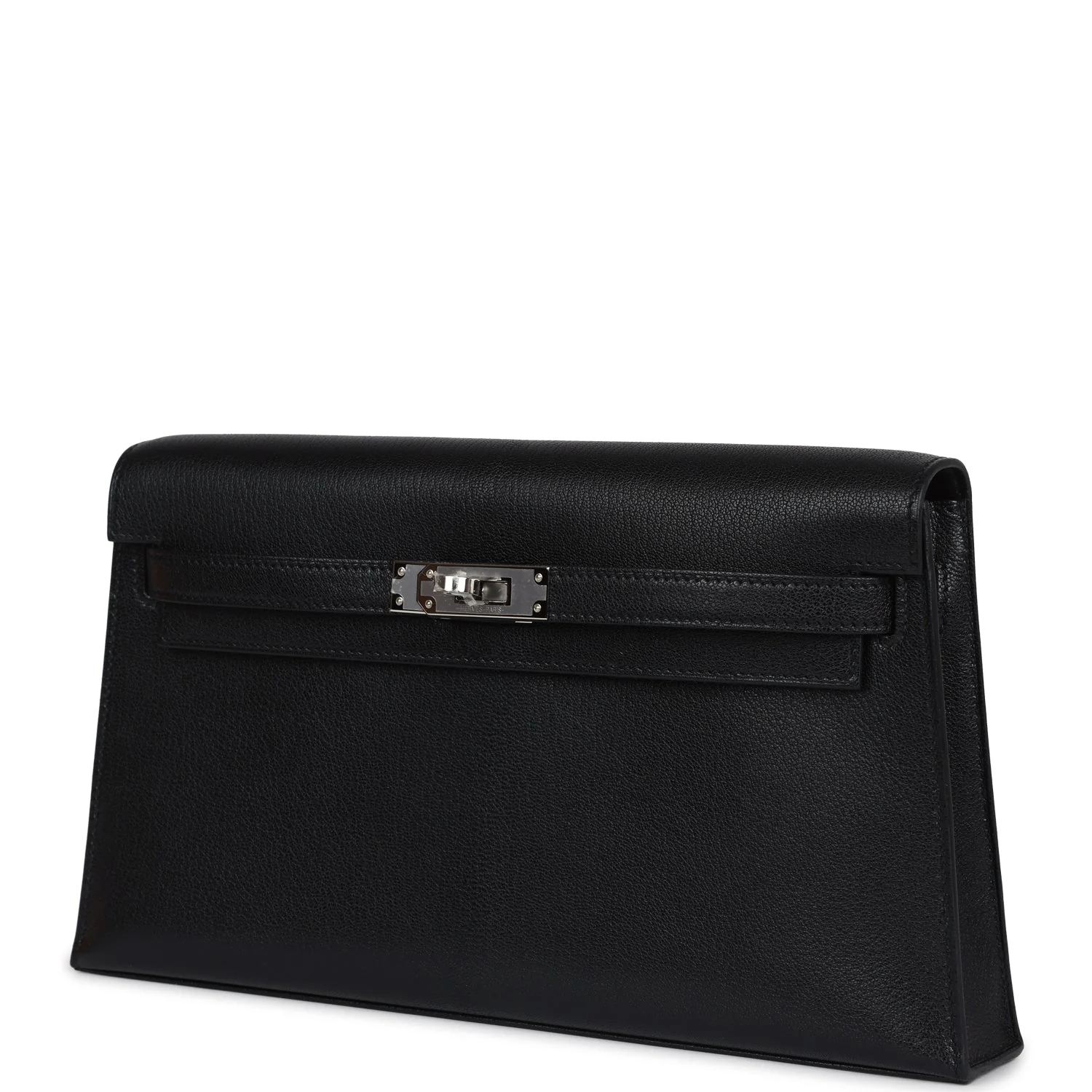 Replicate Hermes Kelly Elan Black Chevre Chamkila Palladium Hardware(1:1 replica)