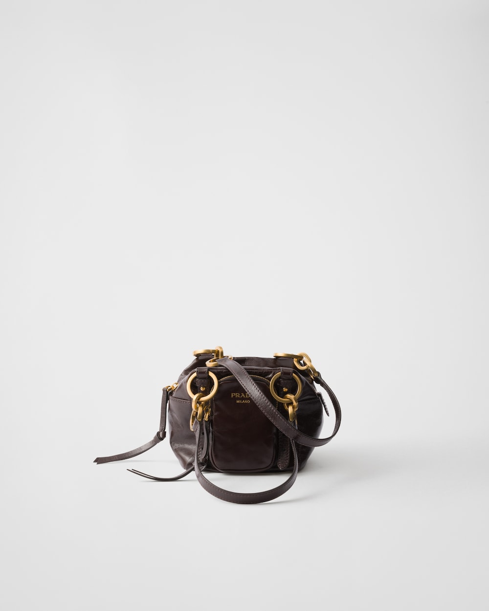 Replicate Prada Dangle Leather Top-Handle Mini-Bag(1:1 replica)