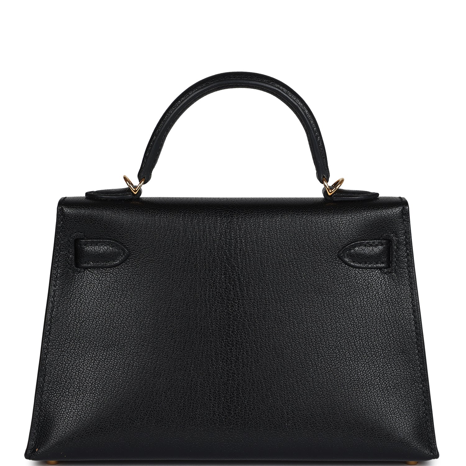Replicate Hermes Kelly Sellier 20 Black Chevre Mysore Gold Hardware(1:1 replica)